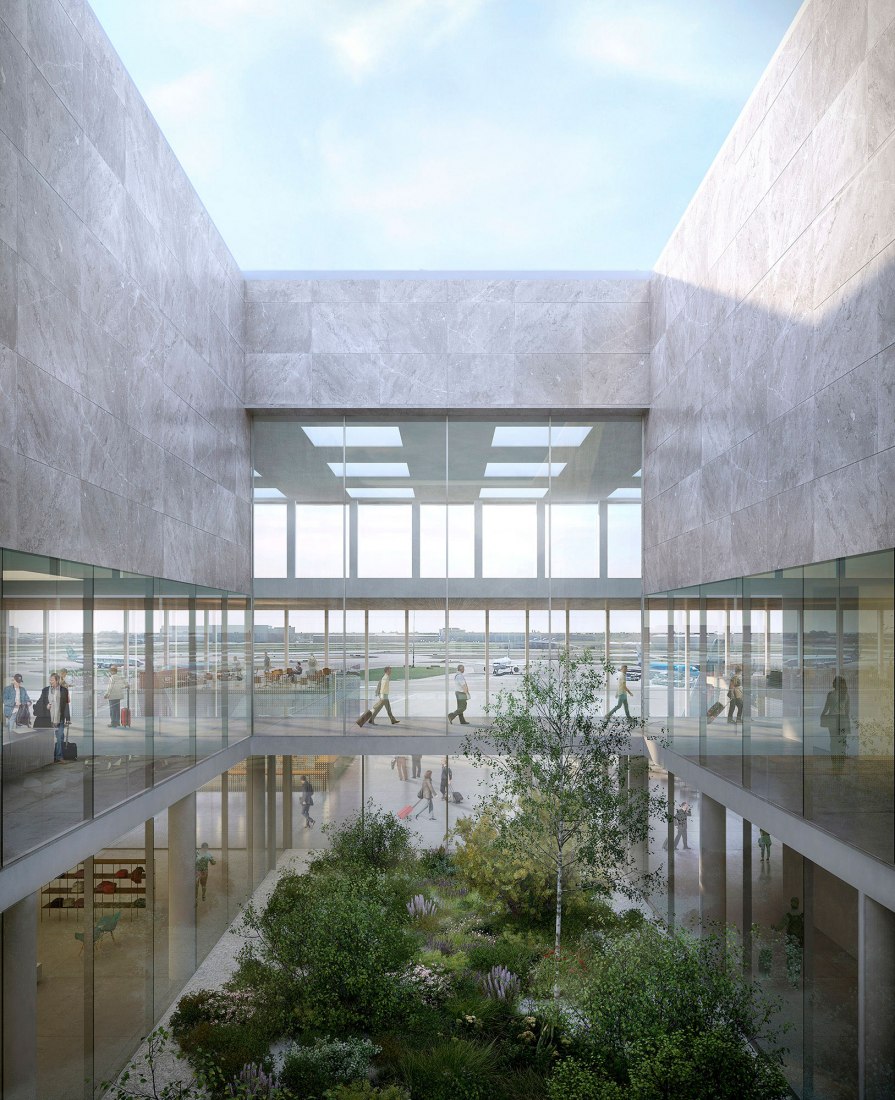 Visualización. Nueva terminal del Aeropuerto de Schiphol Amsterdam. Image © Filippo Bolognese