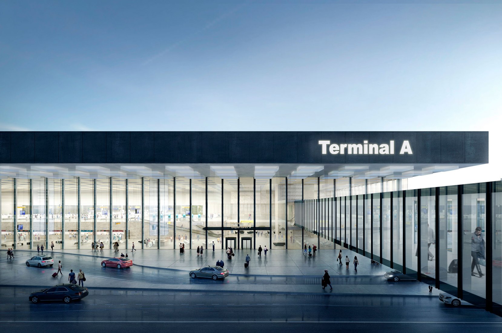 Visualización. Nueva terminal del Aeropuerto de Schiphol Amsterdam. Image © Beauty & The Bit