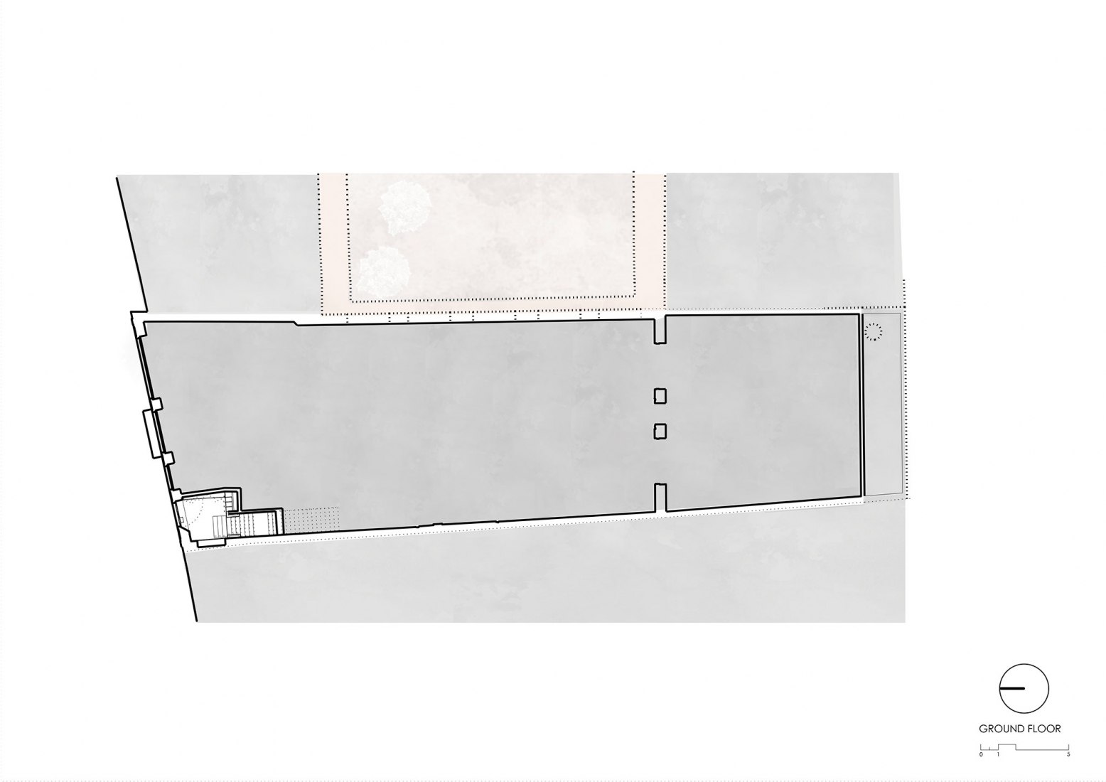 Ground floor plan. Devesas Factory Building by Anarchlab