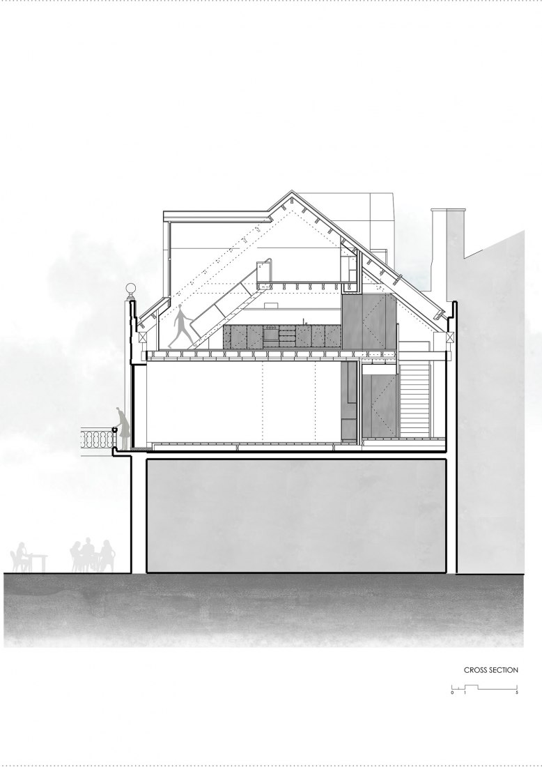 Cross section. Devesas Factory Building by Anarchlab