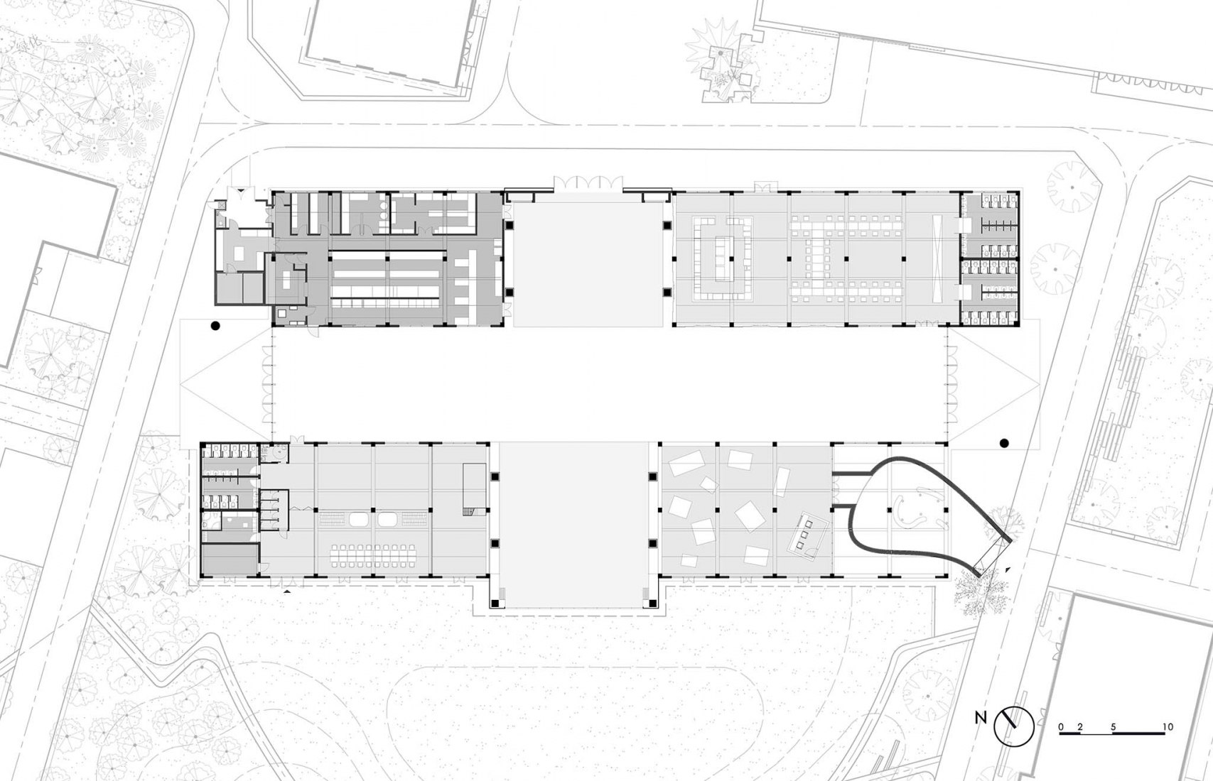 Planta edificio 2. Antigua factoria como nuevo centro cultural por And Studio.