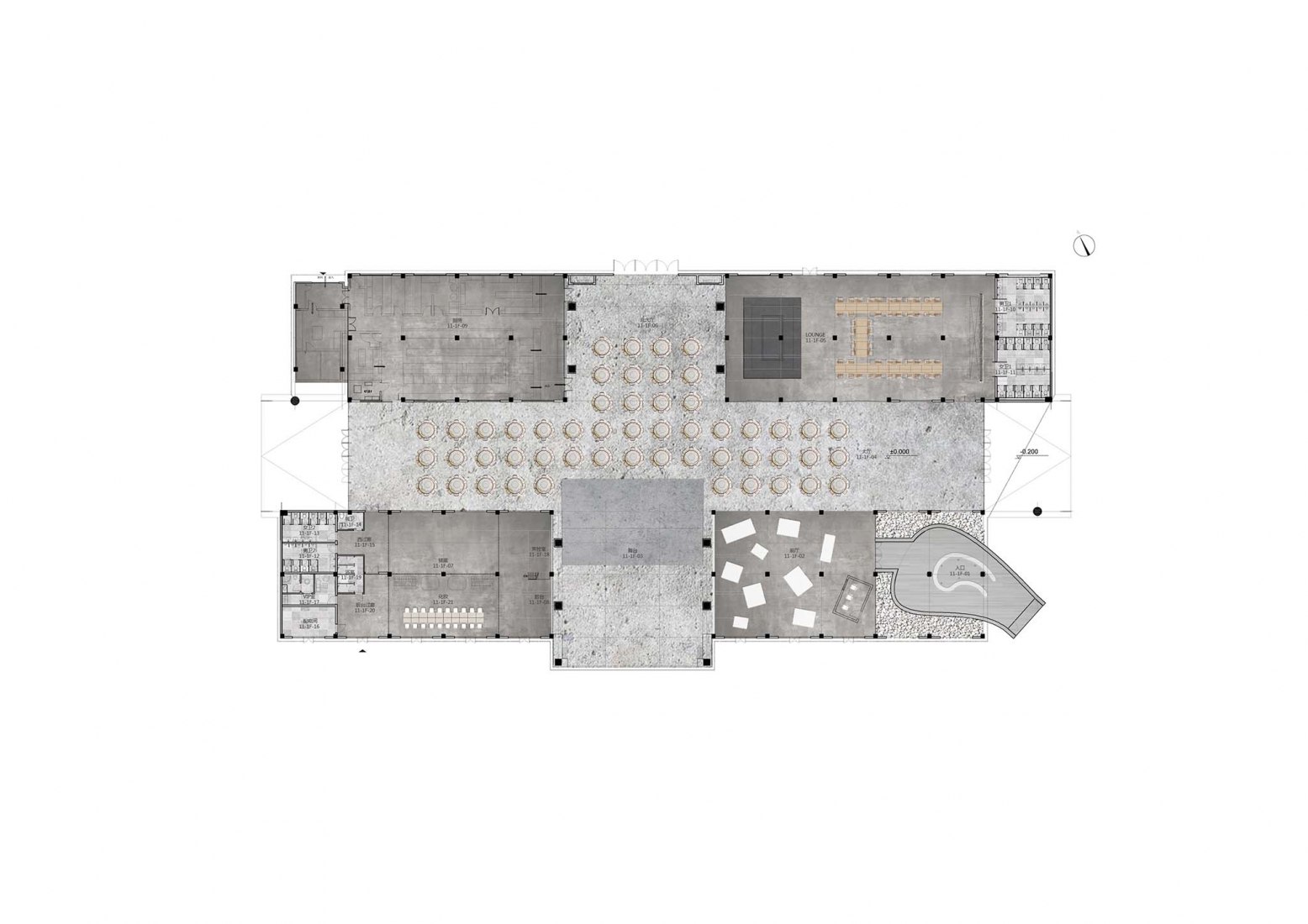 Distribución 2 edificio 2. Antigua factoria como nuevo centro cultural por And Studio.