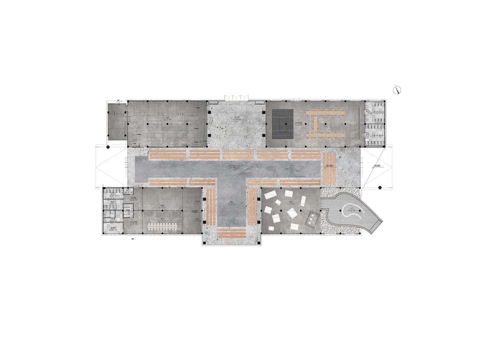 Distribución 3 edificio 2. Antigua factoria como nuevo centro cultural por And Studio.