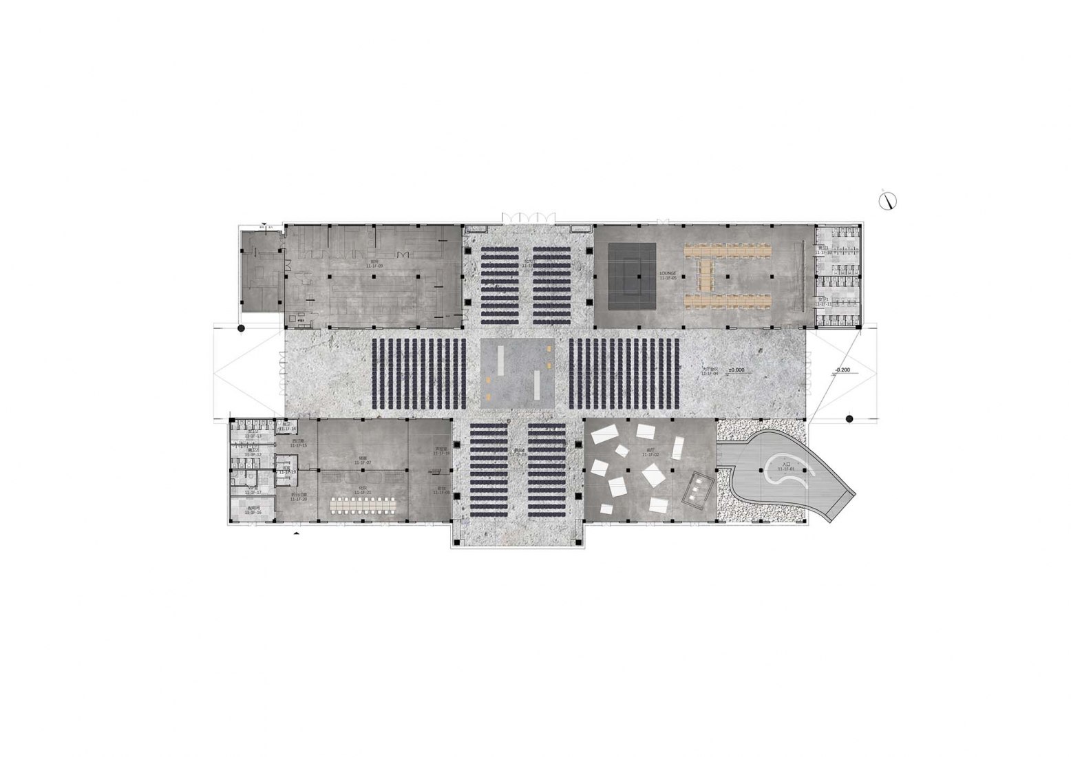 Distribución 5 edificio 2. Antigua factoria como nuevo centro cultural por And Studio.