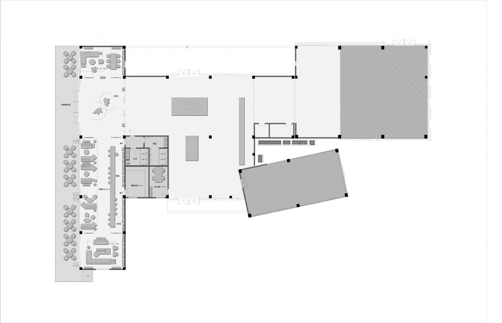 Planta edificio 3. Antigua factoria como nuevo centro cultural por And Studio.