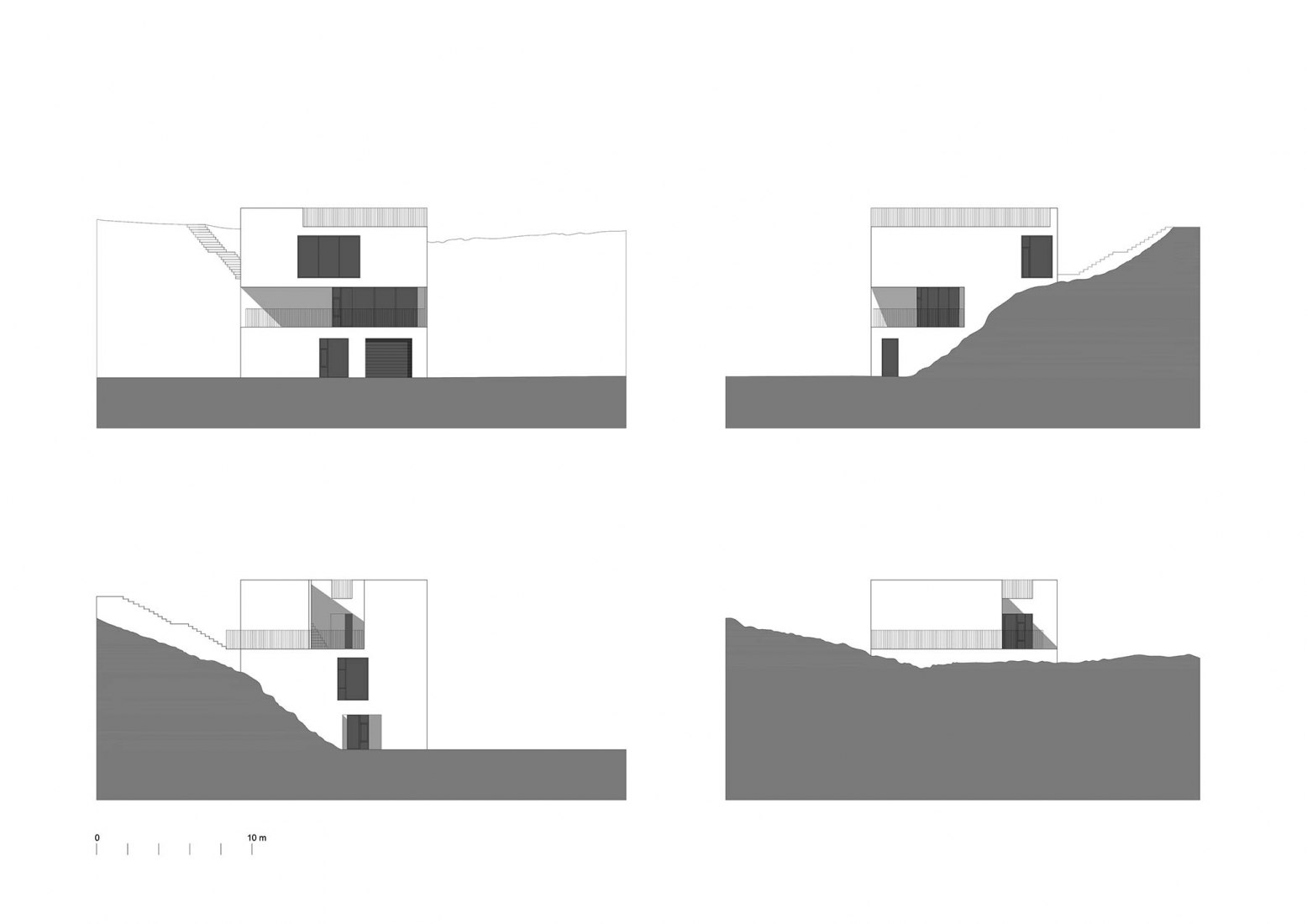 Elevations. Visitor Centre by Andersen and Sigurdsson Arkitekter