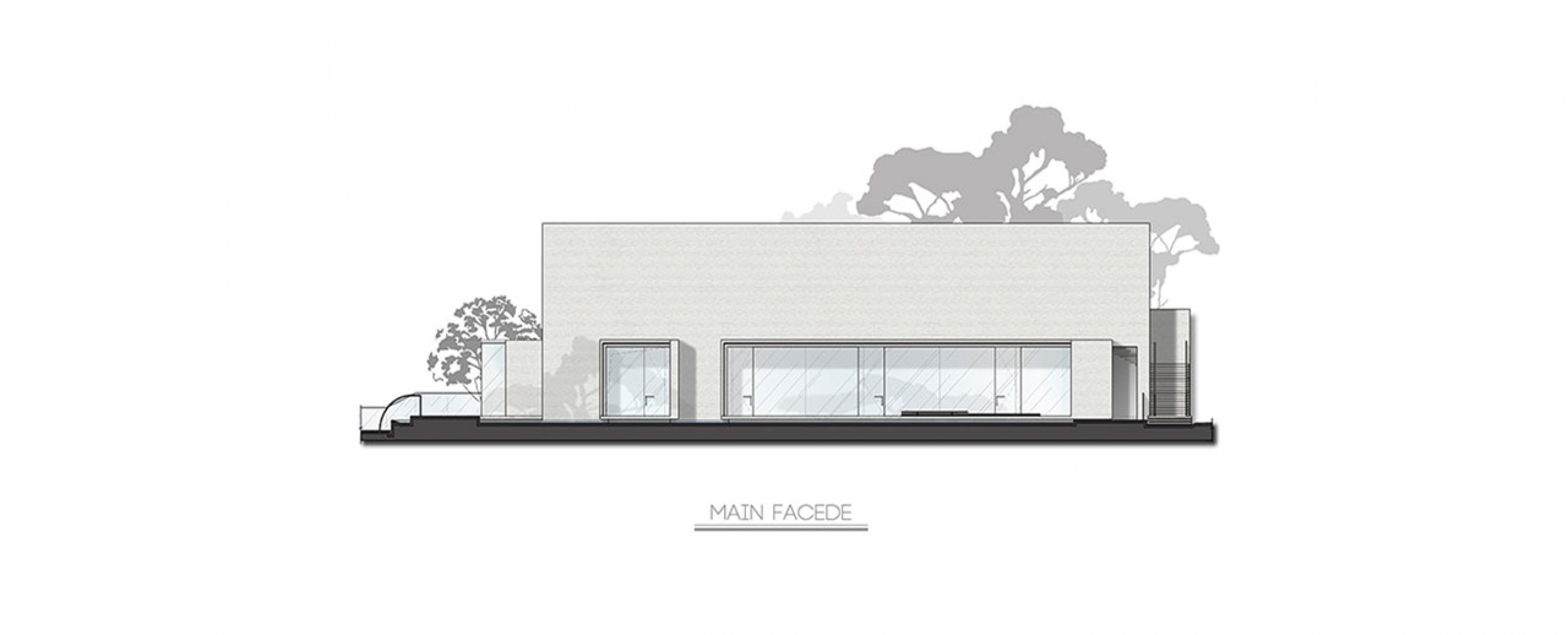 Fachada principal. Sky Club House por DOMANI