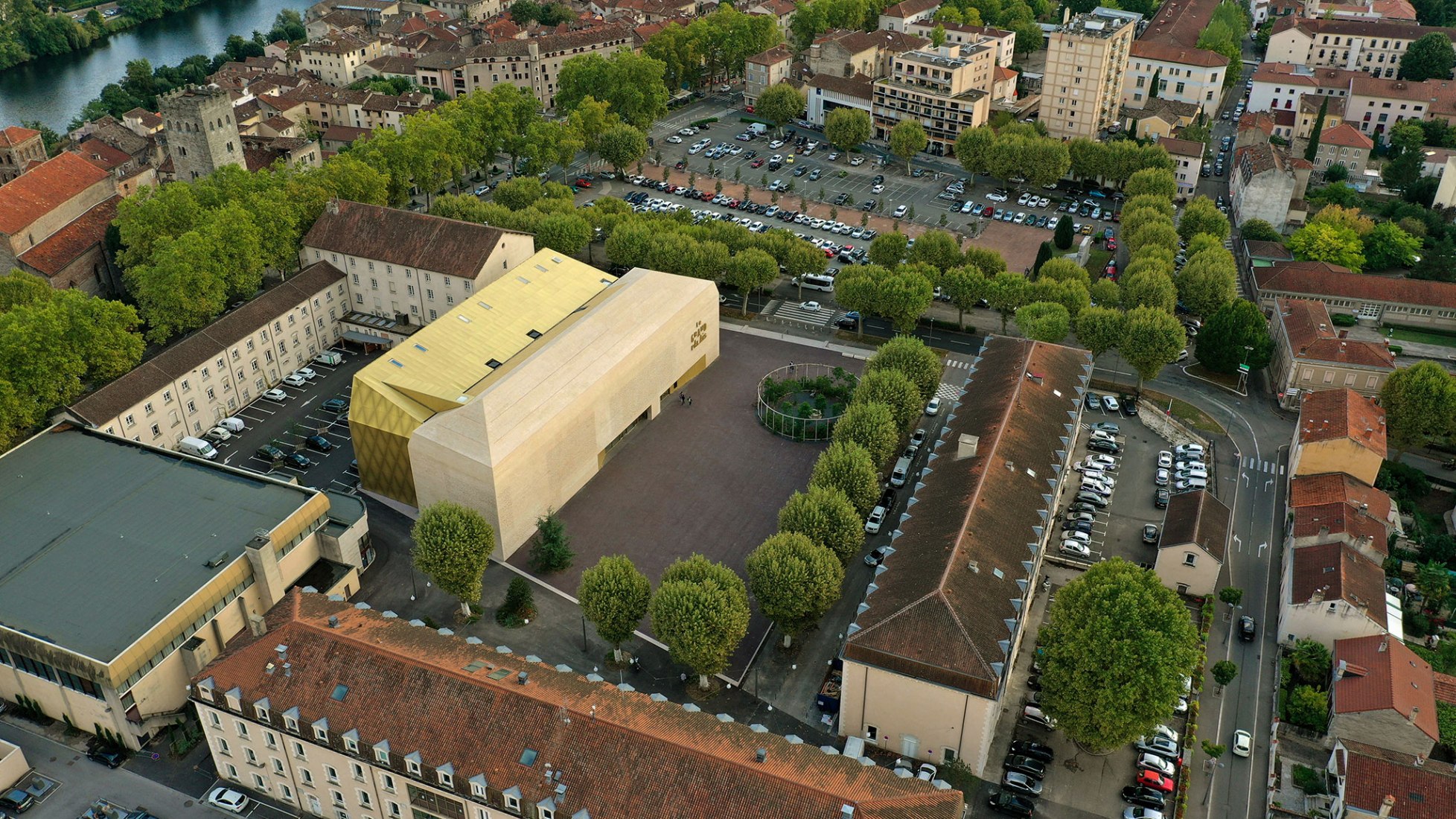 The cinema "Grand Palais" in Cahors by Antonio Virga. Photograph by Pierre Lasvenes
