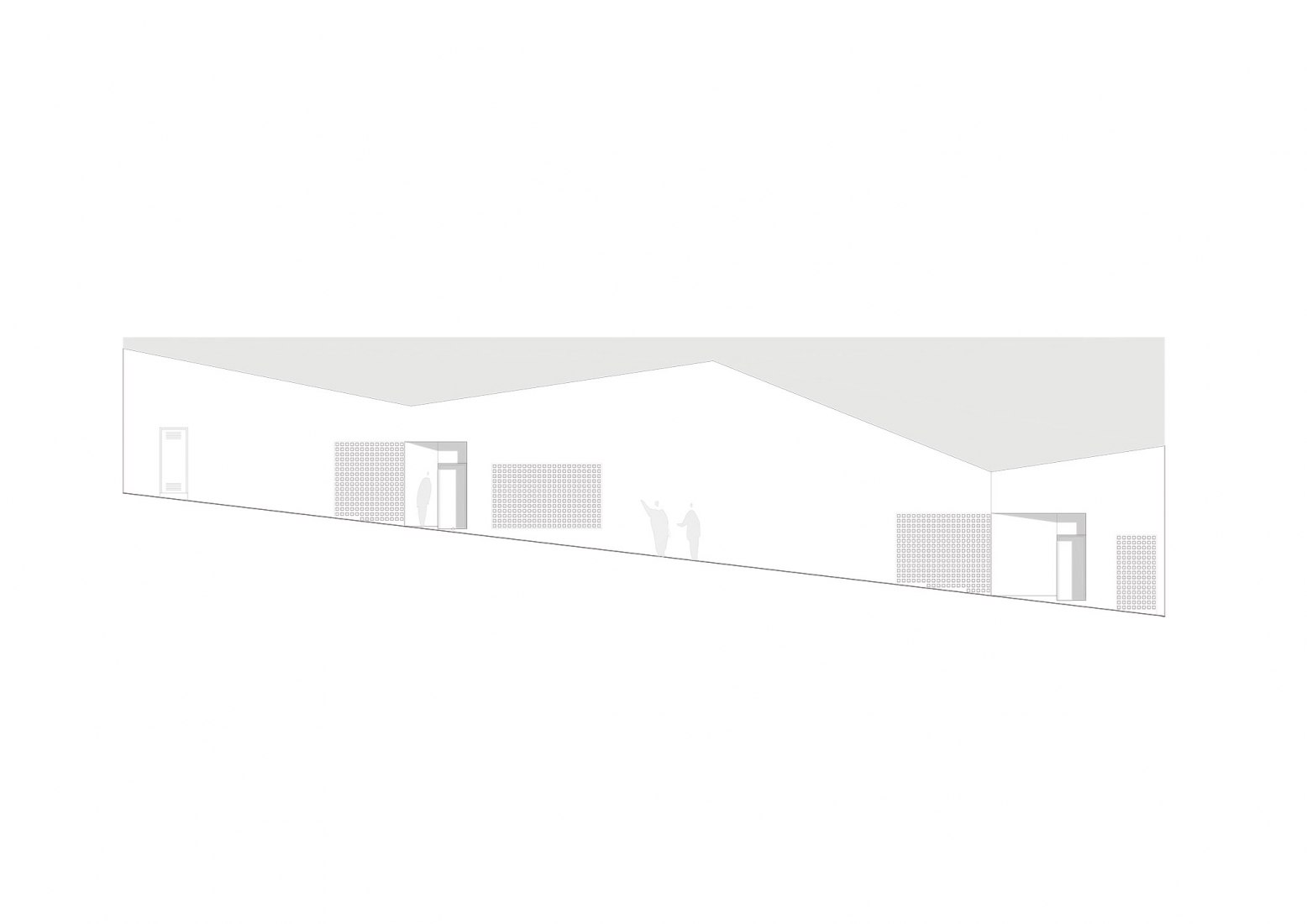 3vpp - Alzado 2. 3 + 2 Viviendas de Promoción Pública por Antonio Holgado Gómez