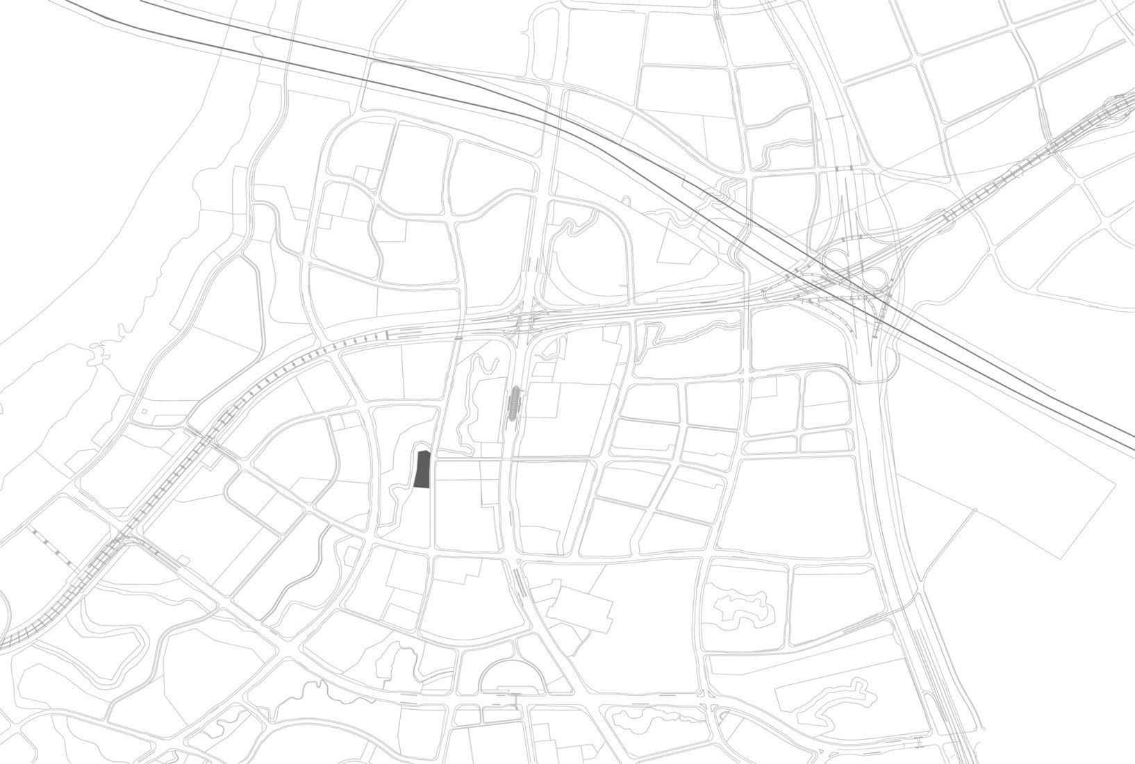 Plano de situación. Oficina de ventas de CRCC Chongqing City Park por aoe