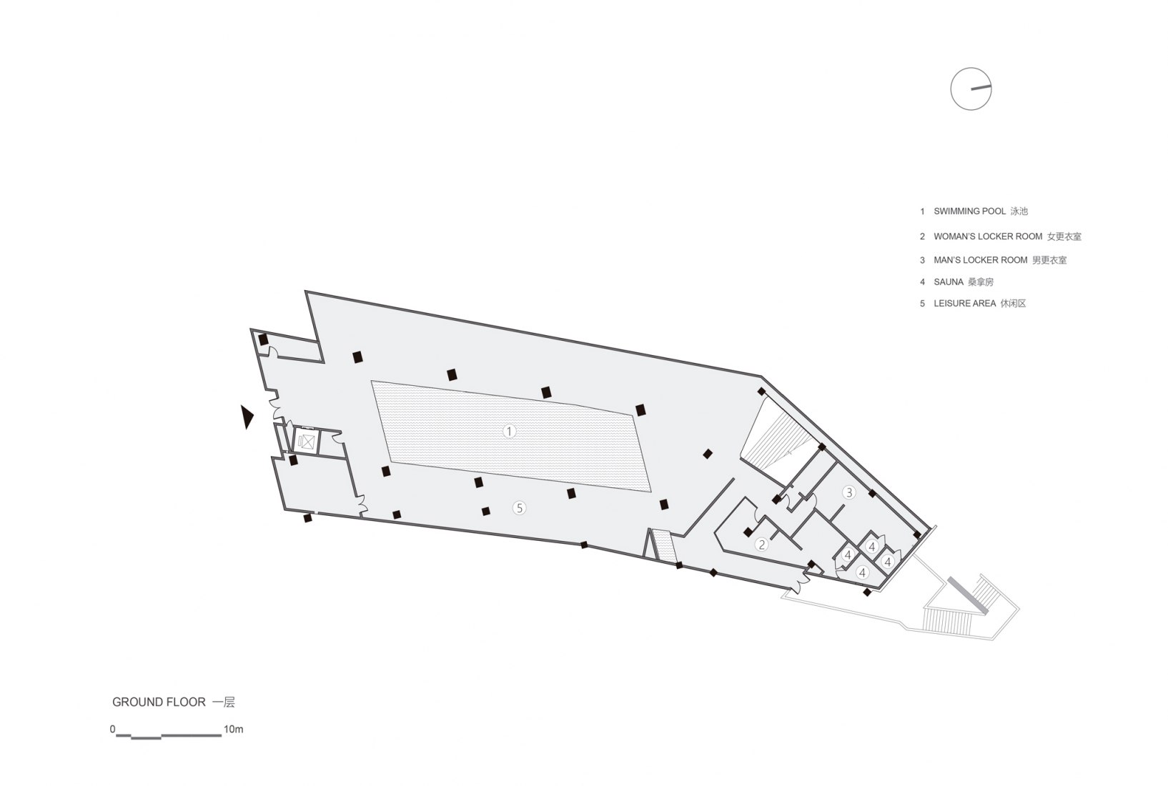 Planta primera. Oficina de ventas de CRCC Chongqing City Park por aoe