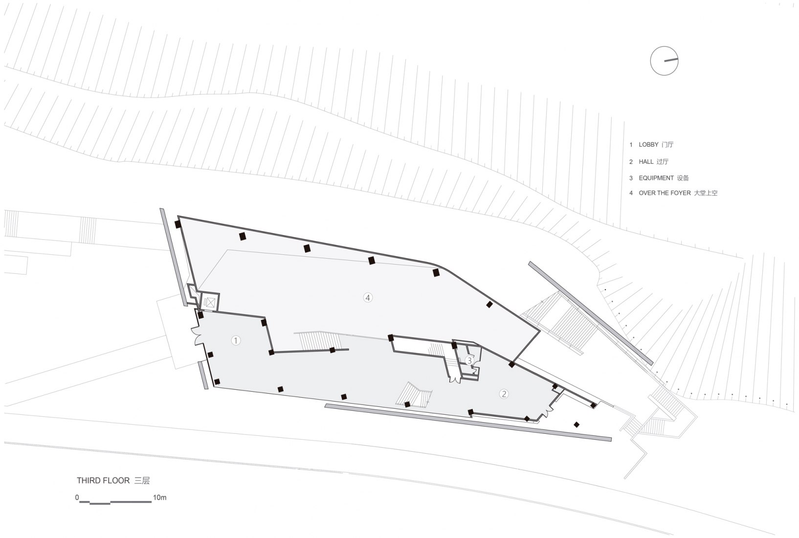 Planta tercera. Oficina de ventas de CRCC Chongqing City Park por aoe