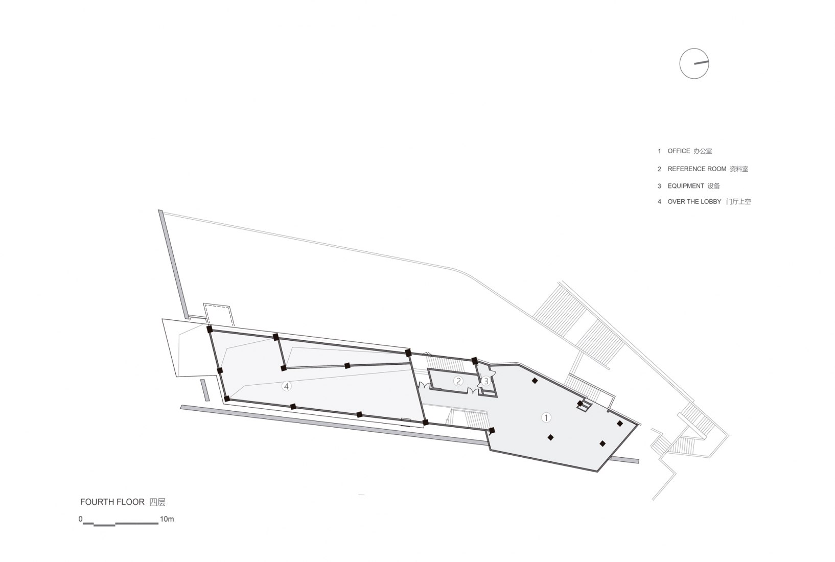 Planta cuarta. Oficina de ventas de CRCC Chongqing City Park por aoe