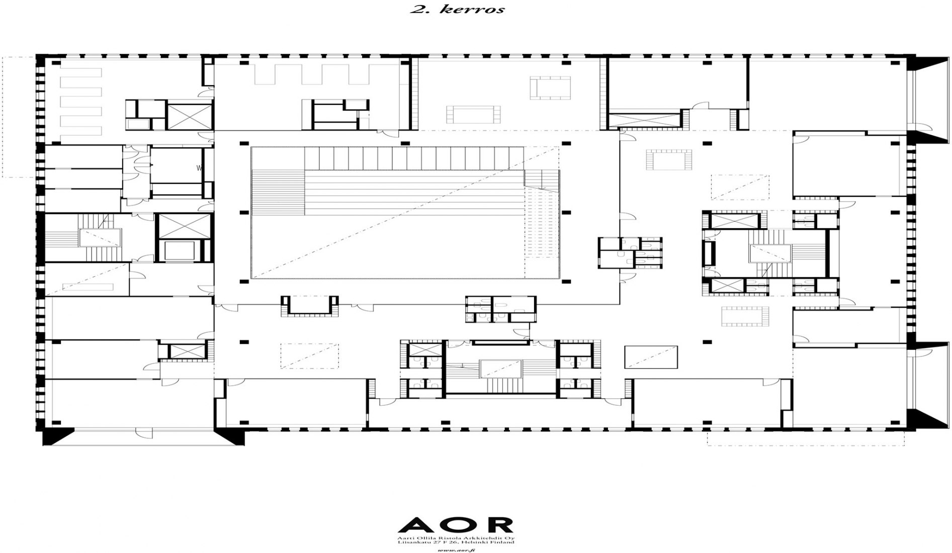 1st floor. Jätkäsaari School by AOR Architects.