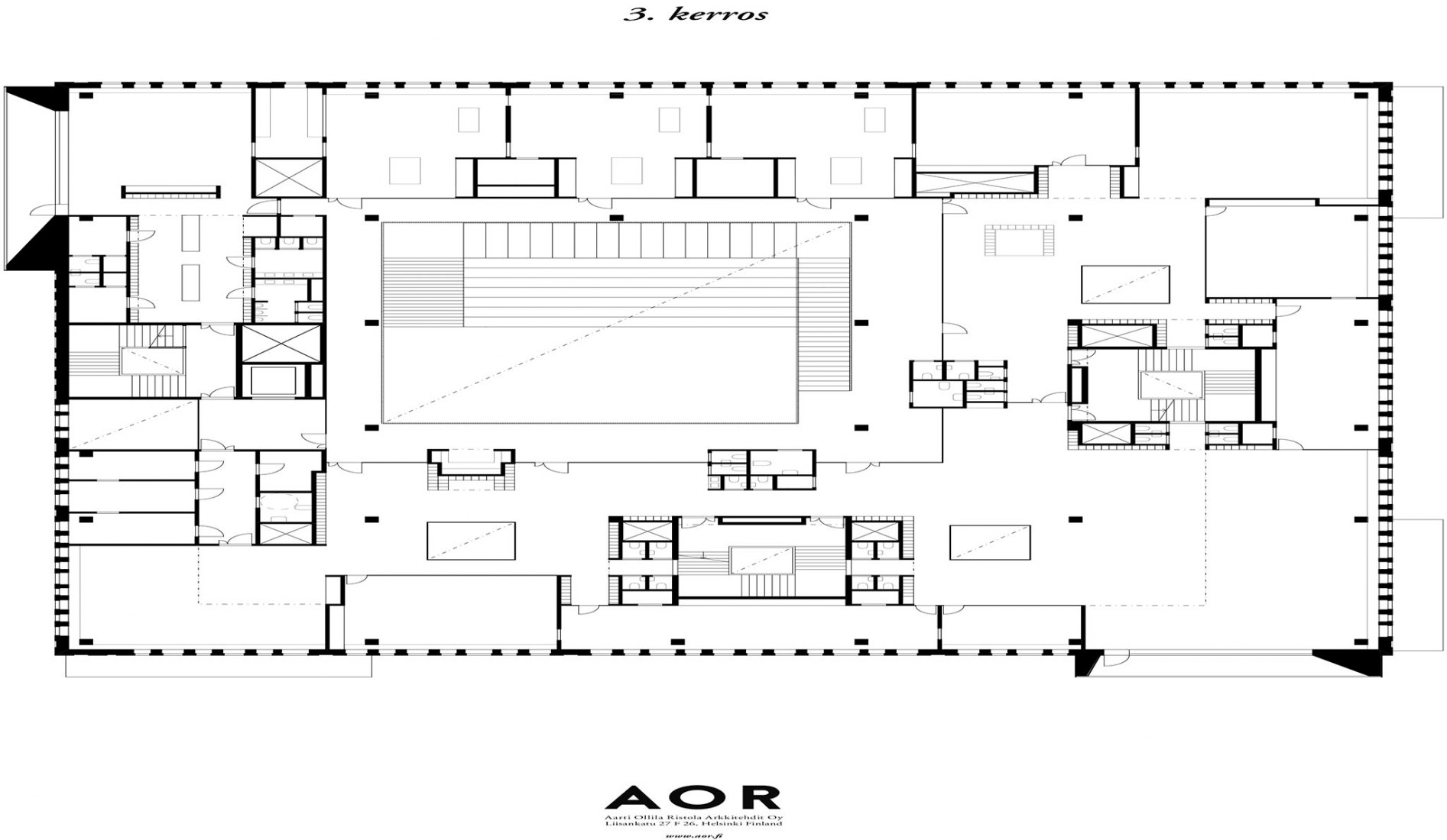 2nd floor. Jätkäsaari School by AOR Architects.