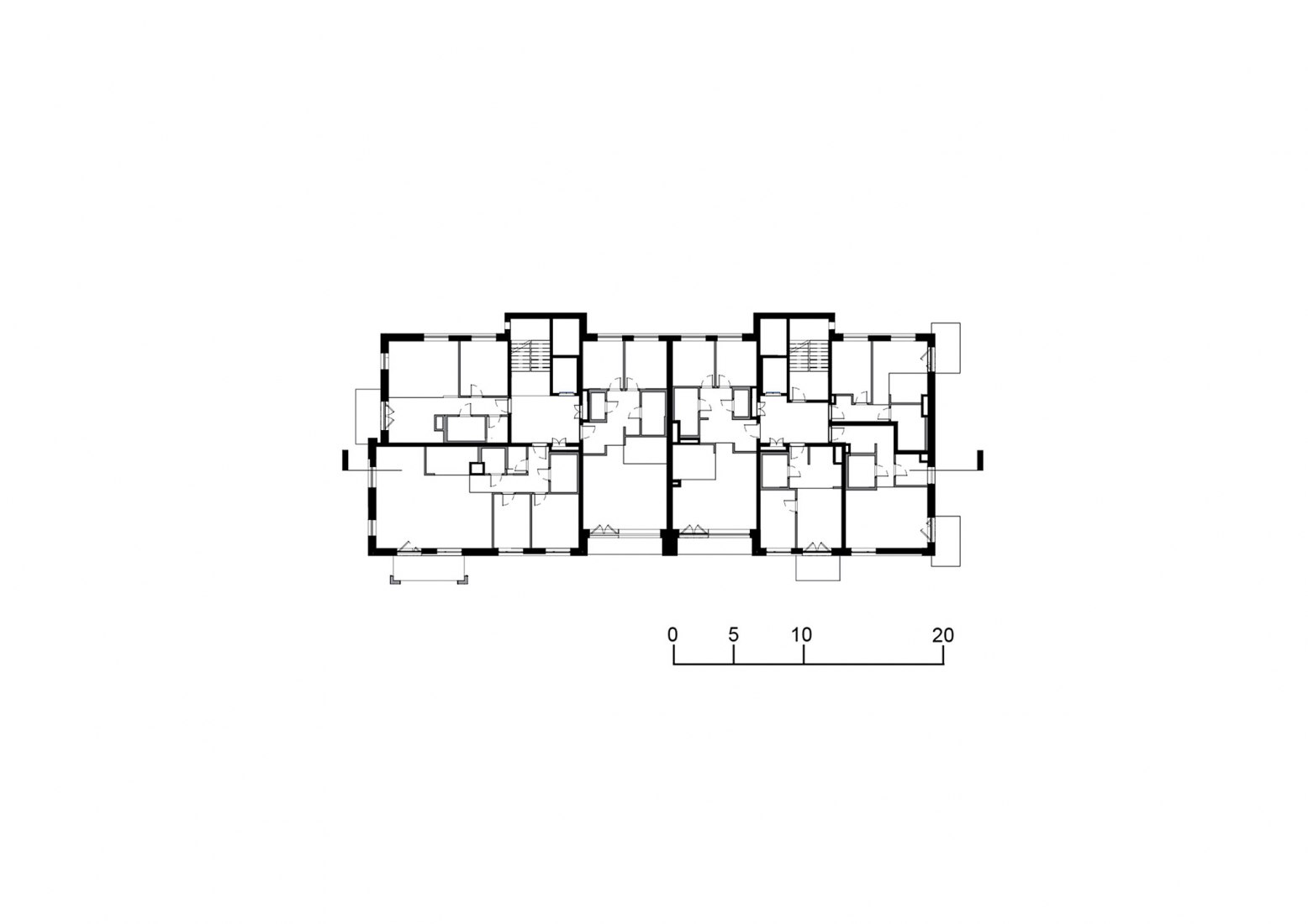 Building C floor plan. Riverview by APA Wojciechowski Architekci.