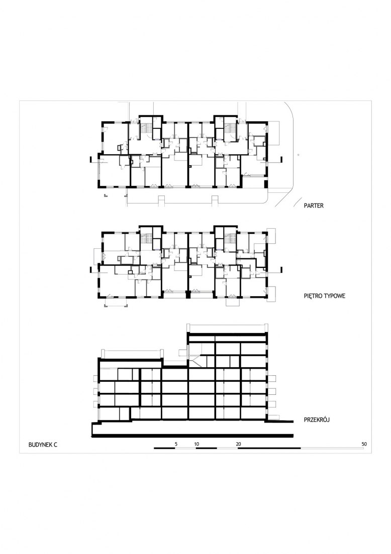 Planimetry - building C. Riverview by APA Wojciechowski Architekci.