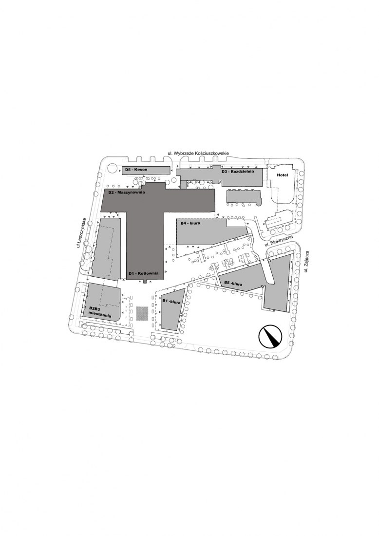 Project floor plan. Elektrownia Powiśle by APA Wojciechowski Architekci.