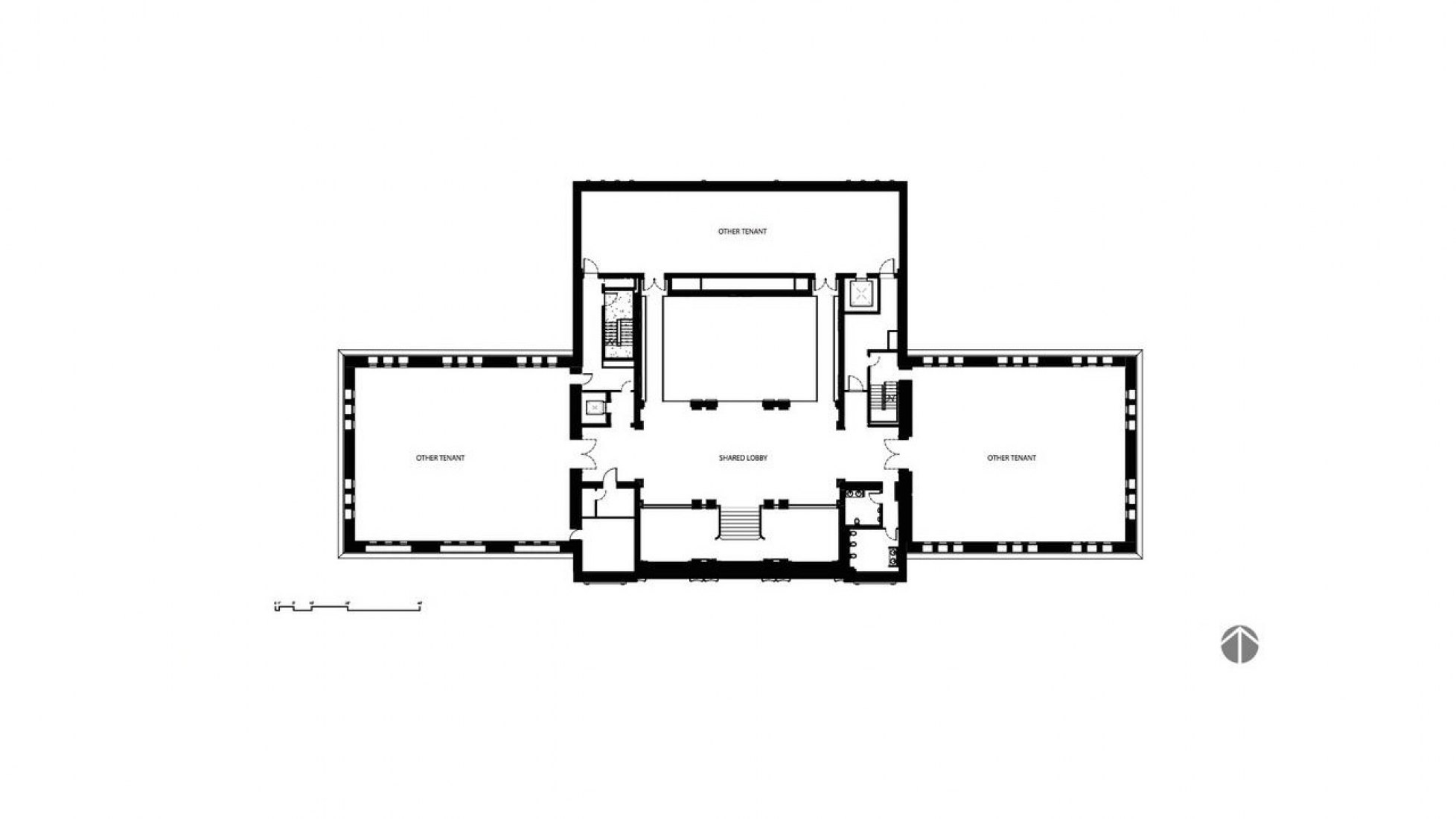 Second floor plan, proposed.