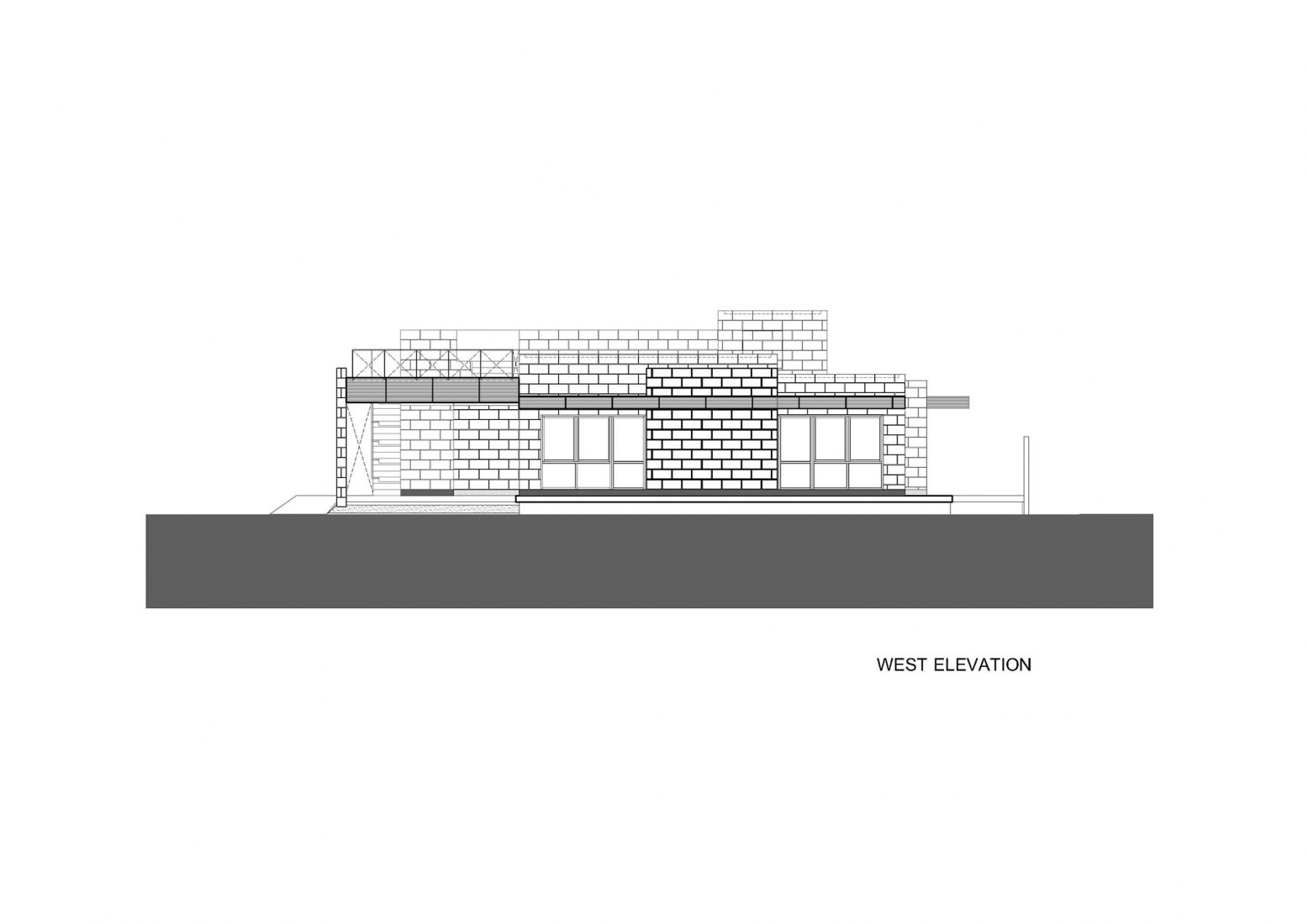 West elevation. Phutthamonthon-Y House by Archimontage Design Fields Sophisticated.