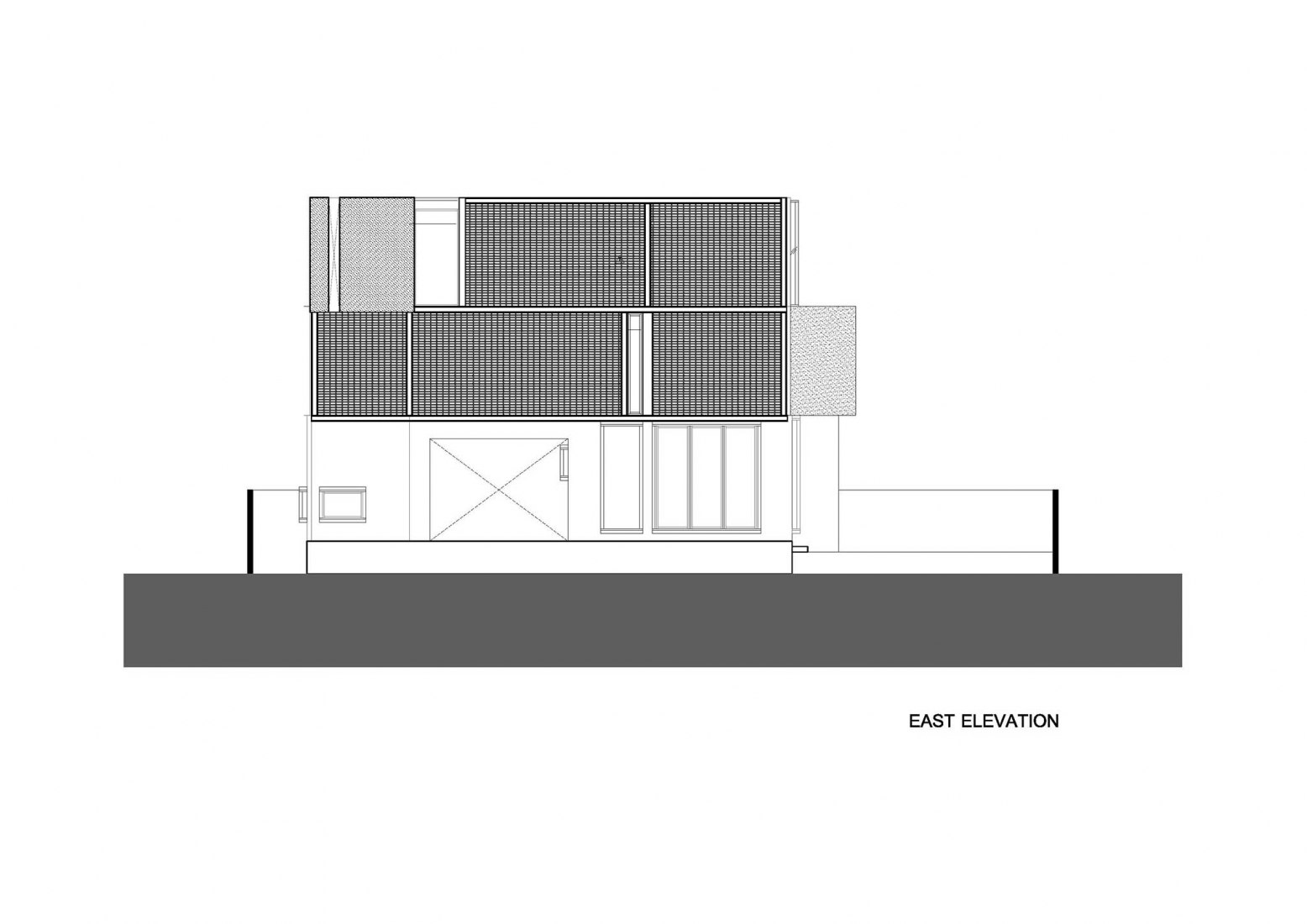 Alzado este. Casa Sena por Archimontage Design Fields Sophisticated
