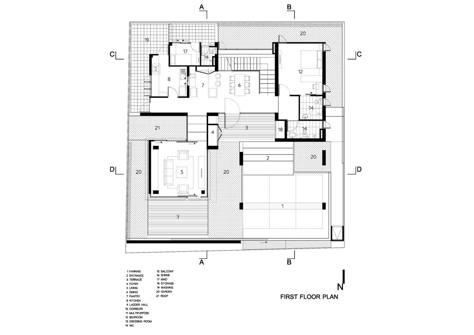 Planta baja. Casa Bangkae por Archimontage.