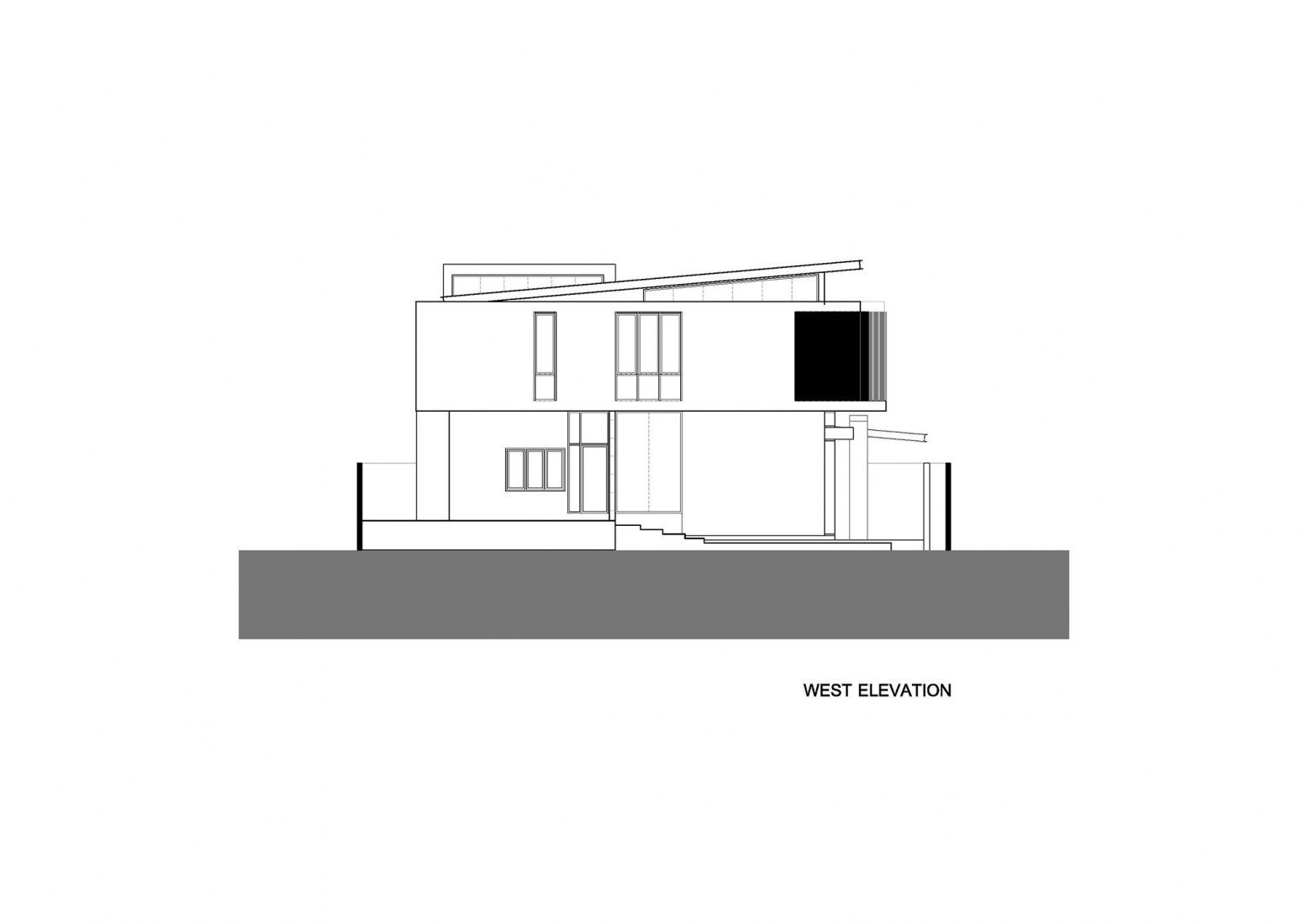 Alzado oeste. Casa Bangkae por Archimontage.