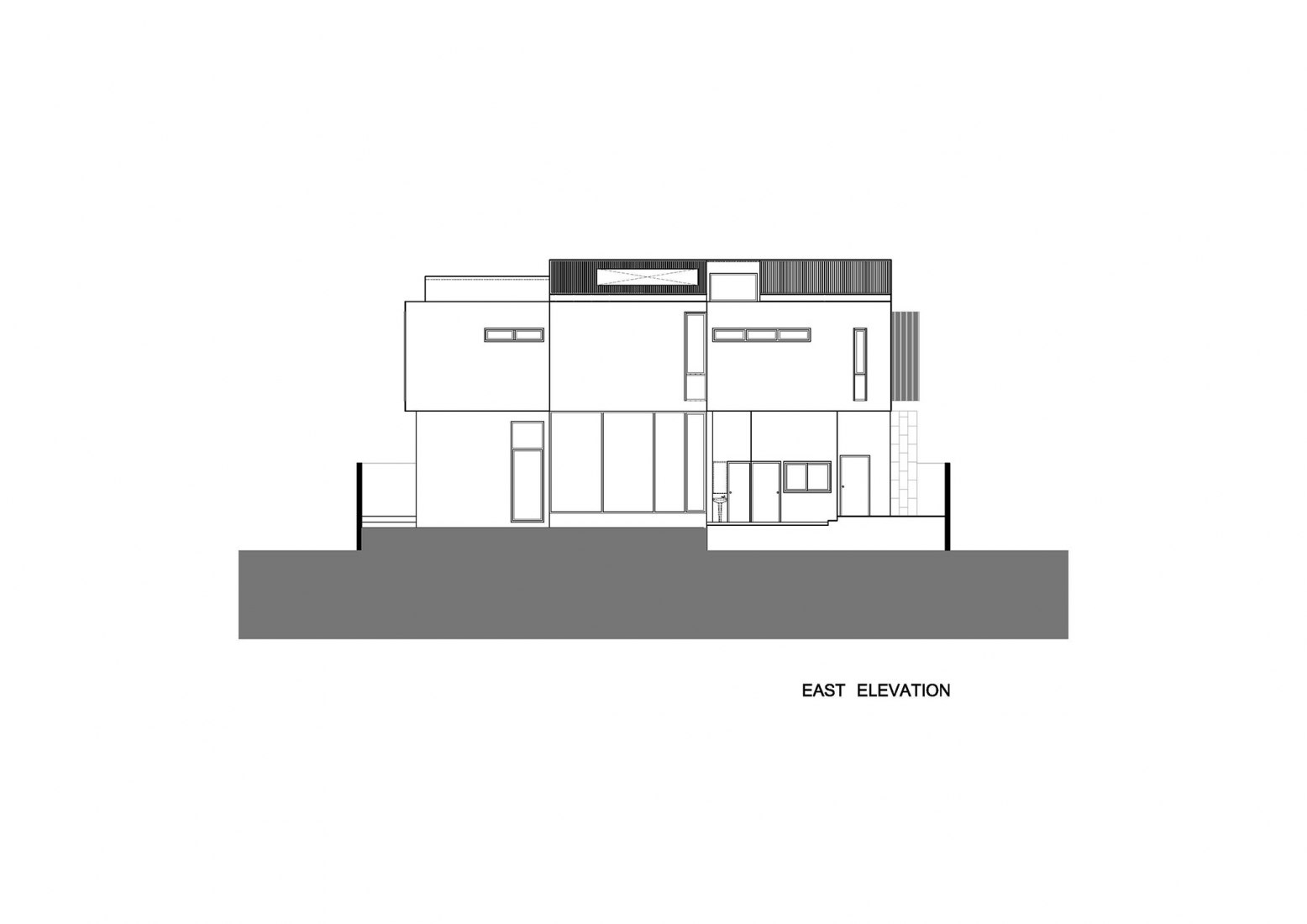 Alzado sur. Casa Bangkae por Archimontage.