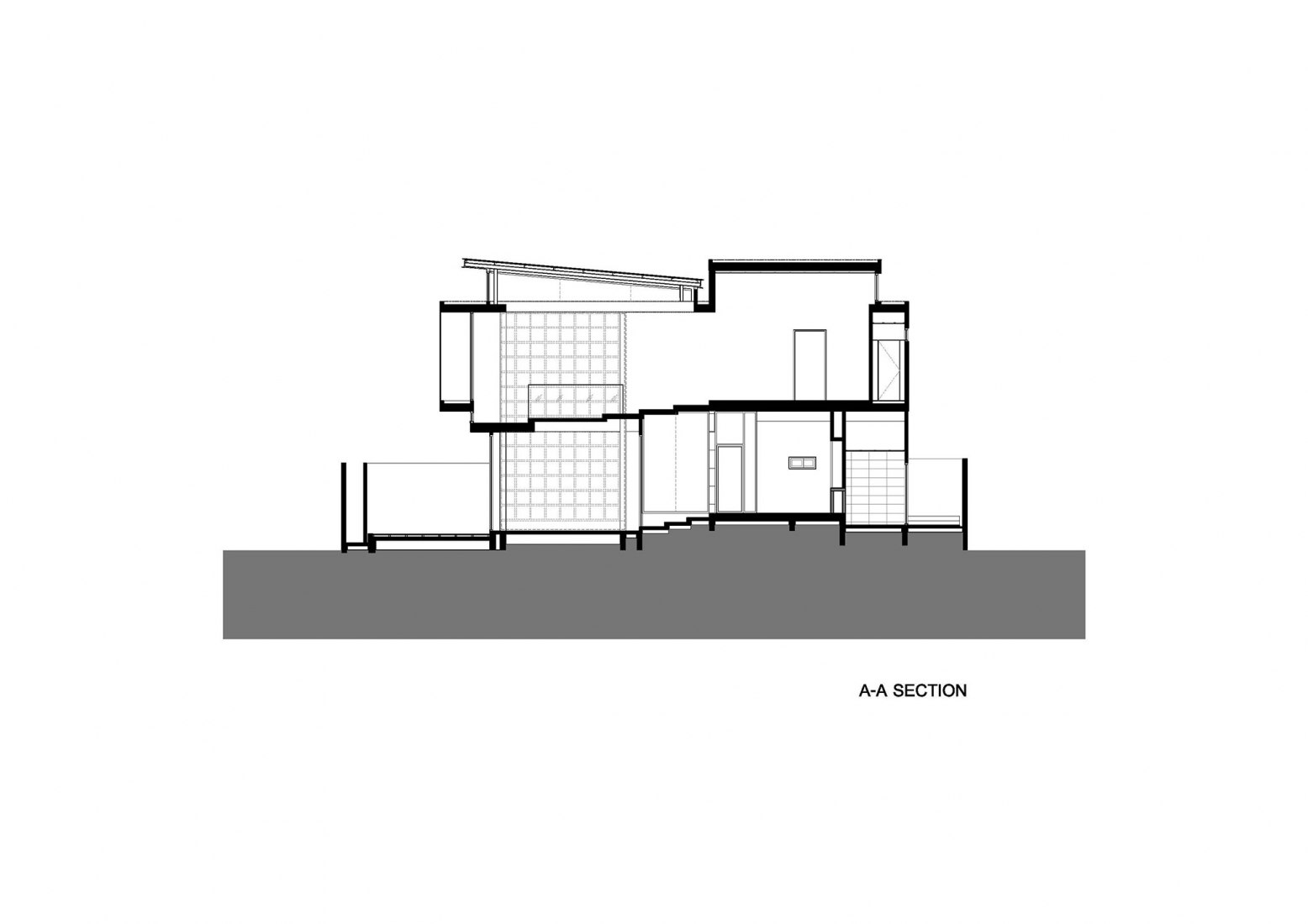 Sección. Casa Bangkae por Archimontage.