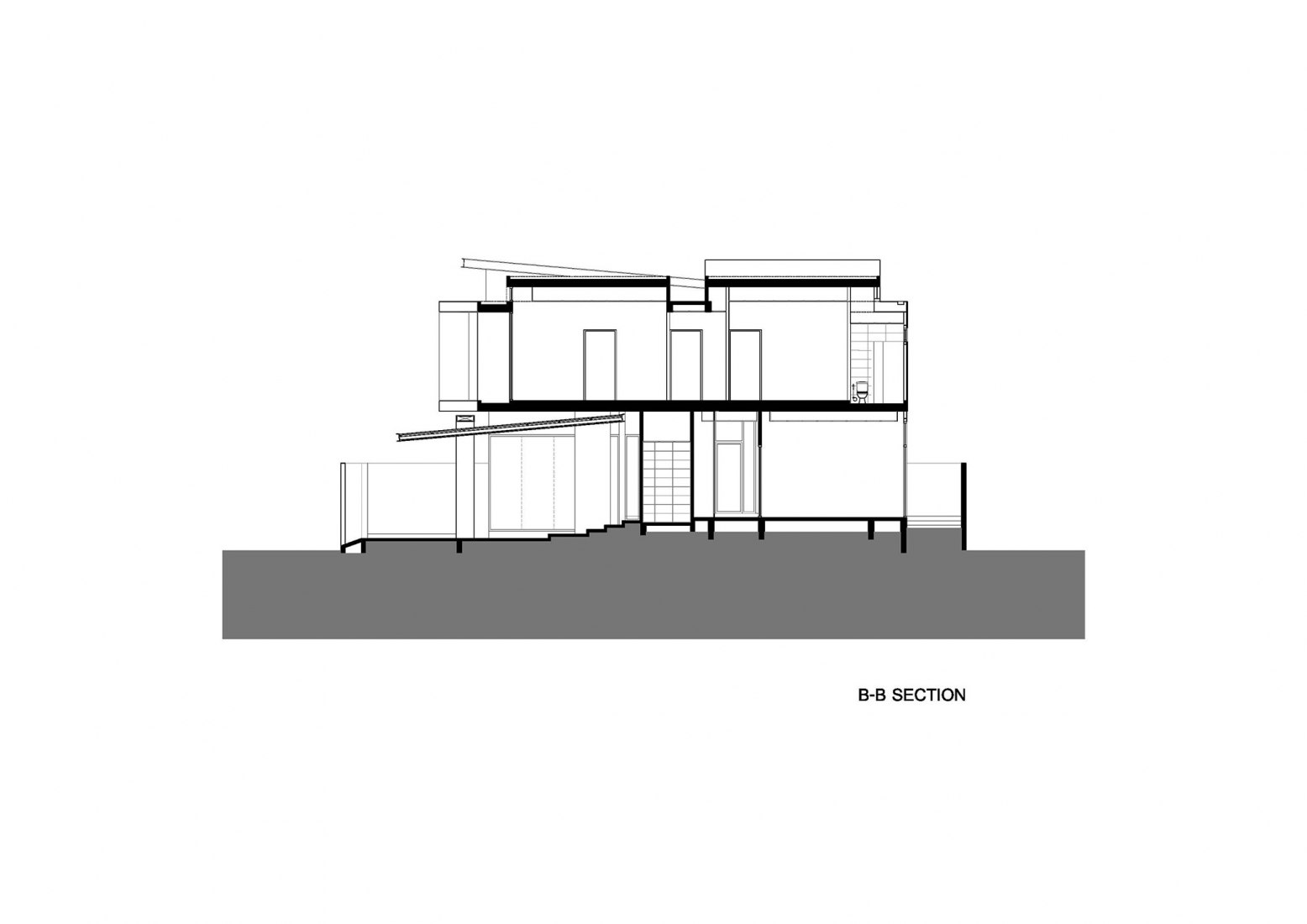 Sección. Casa Bangkae por Archimontage.