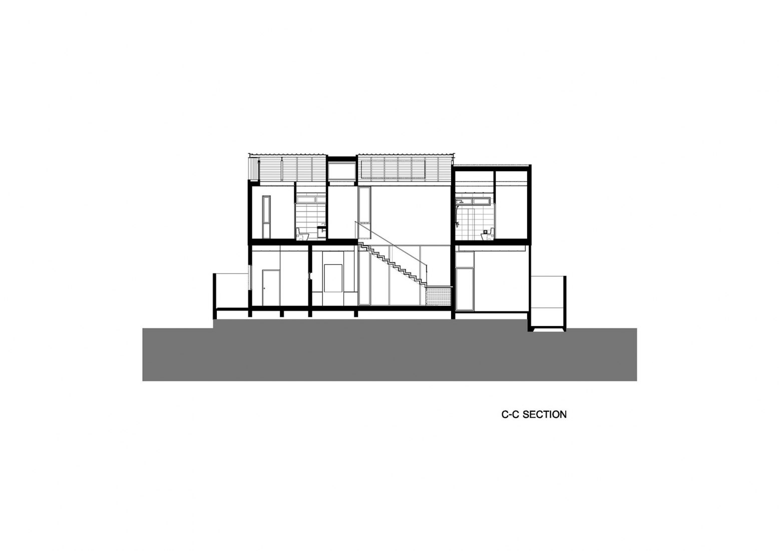 Sección. Casa Bangkae por Archimontage.
