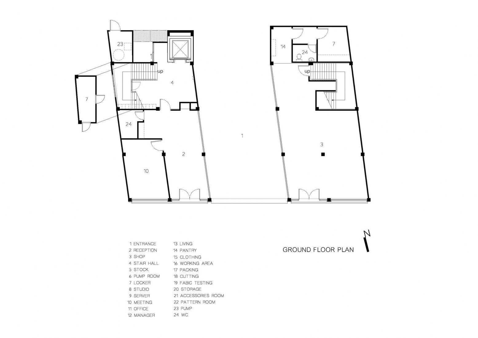 Ground floor plan. Vibhavadi Office by Archimontage Design Fields Sophisticated.