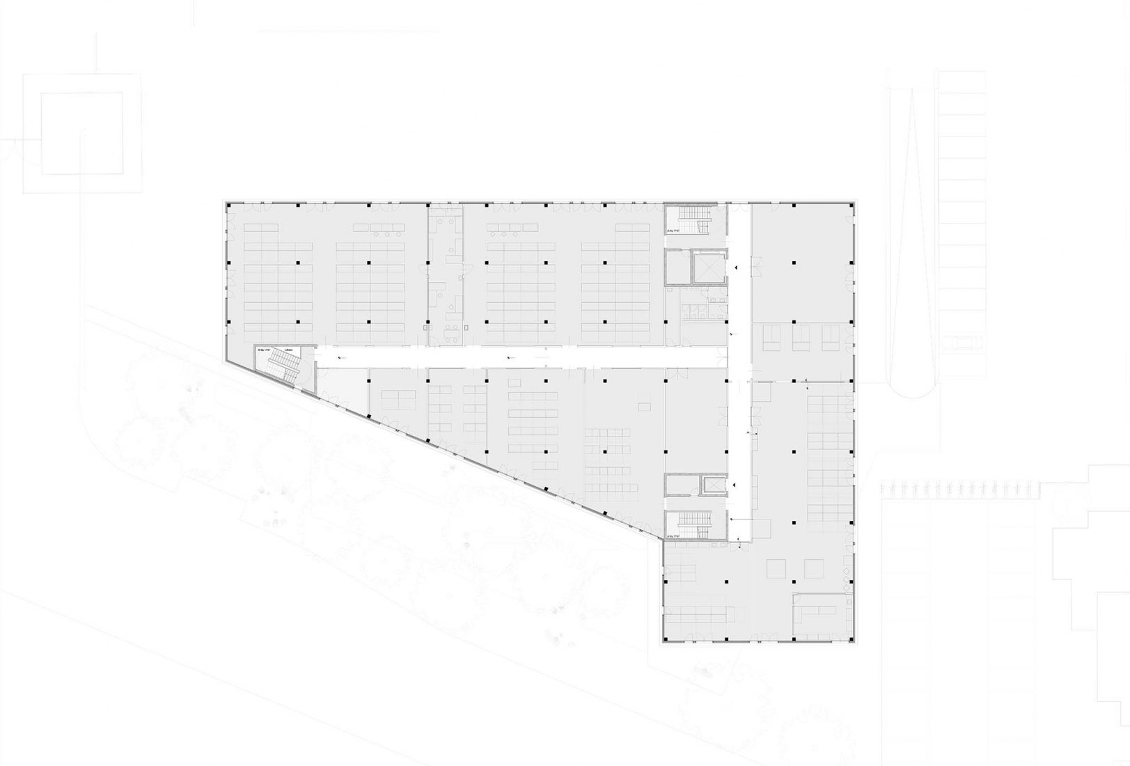 Primera planta. Centro de formación y perfeccionamiento para instaladores eléctricos por archis Architekten + Ingenieure GmbH, Luis Machuca & Asociados
