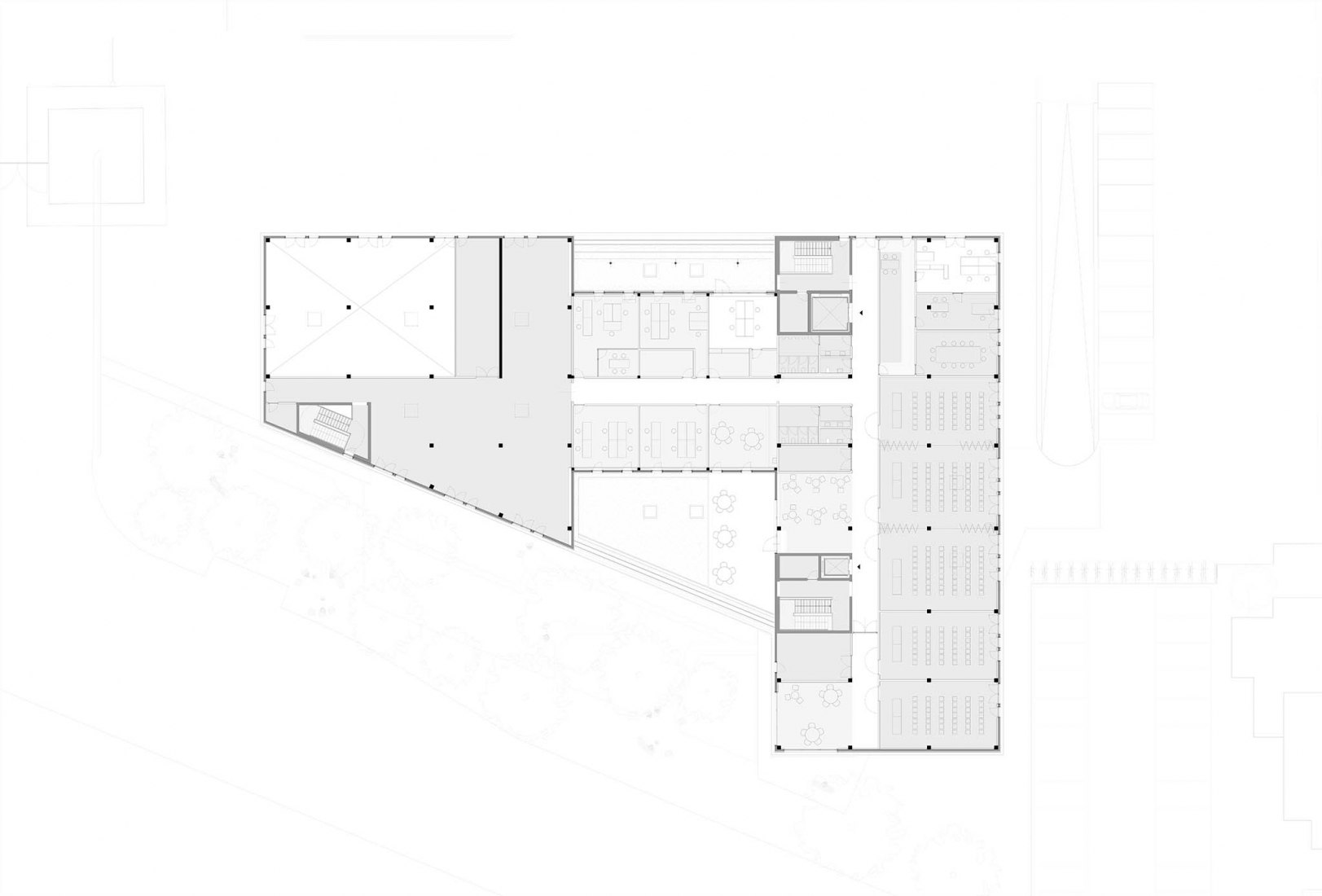 Tercera planta. Centro de formación y perfeccionamiento para instaladores eléctricos por archis Architekten + Ingenieure GmbH, Luis Machuca & Asociados