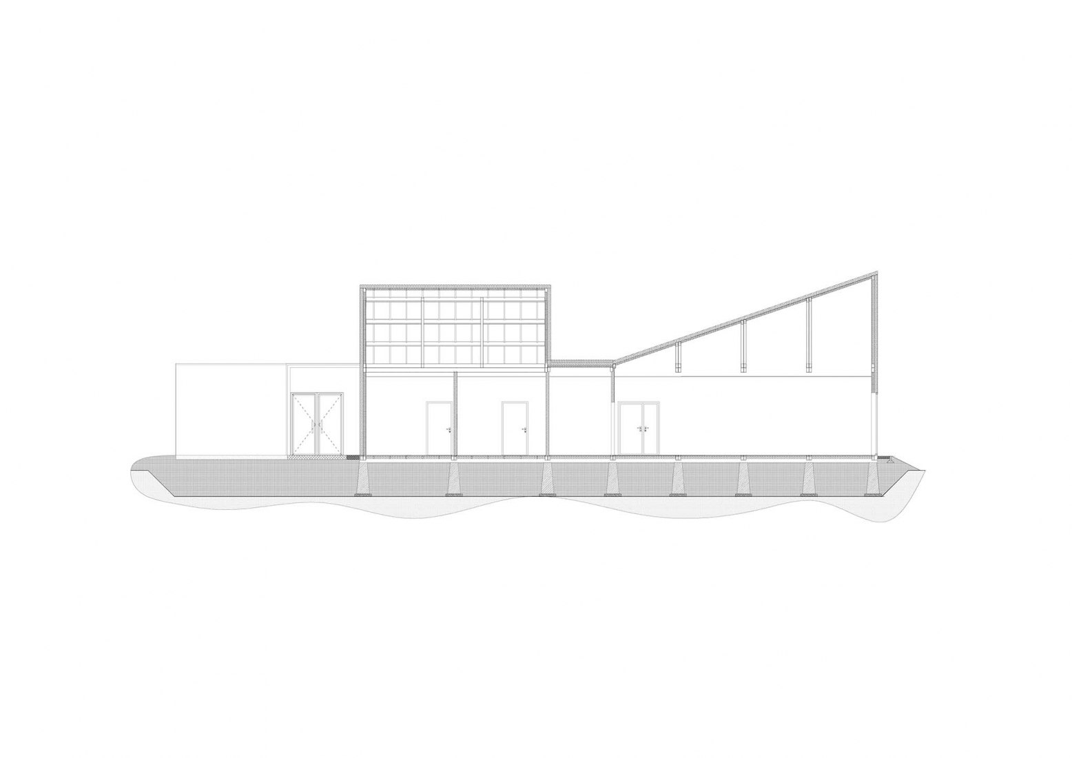 Section. Modular Kindergarten by Franta Group