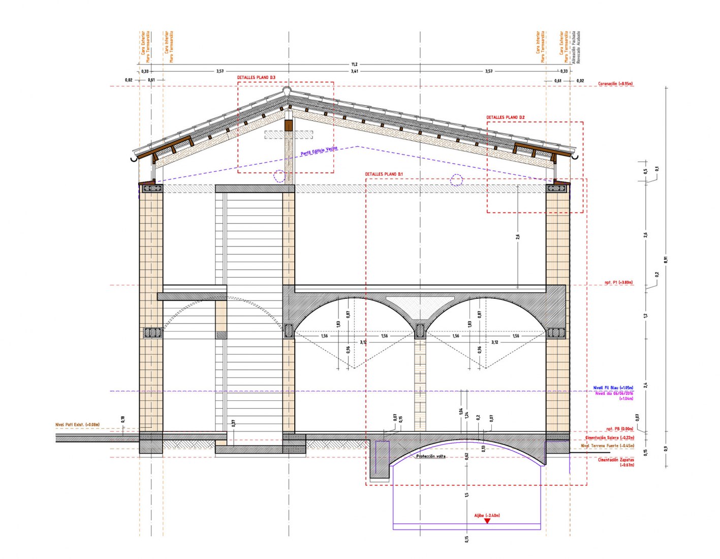 Section. Archivo Municipal by Aulets Arquitectes.