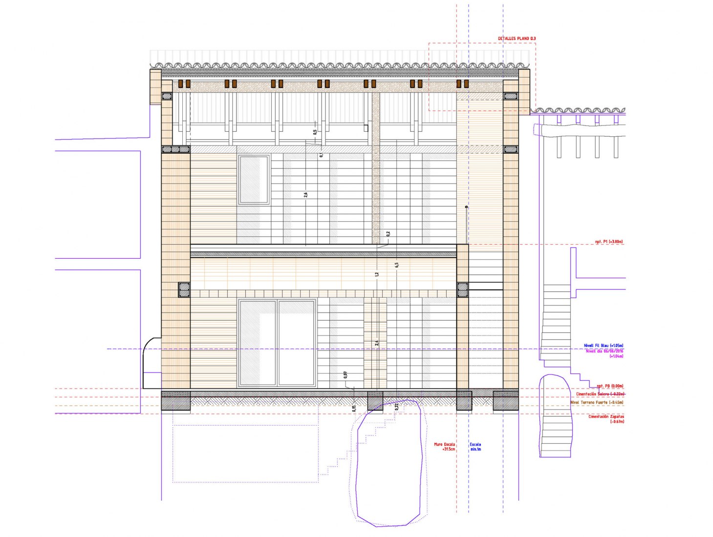 Section. Archivo Municipal by Aulets Arquitectes.