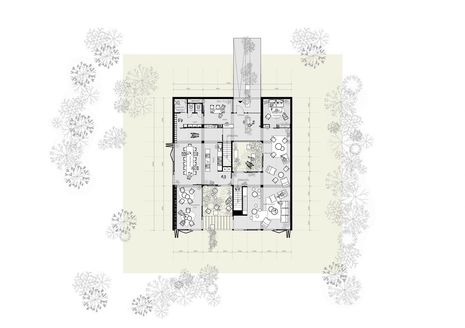 Ground floor plan. Warm Nest by Ark-shelter and ARCHEKTA