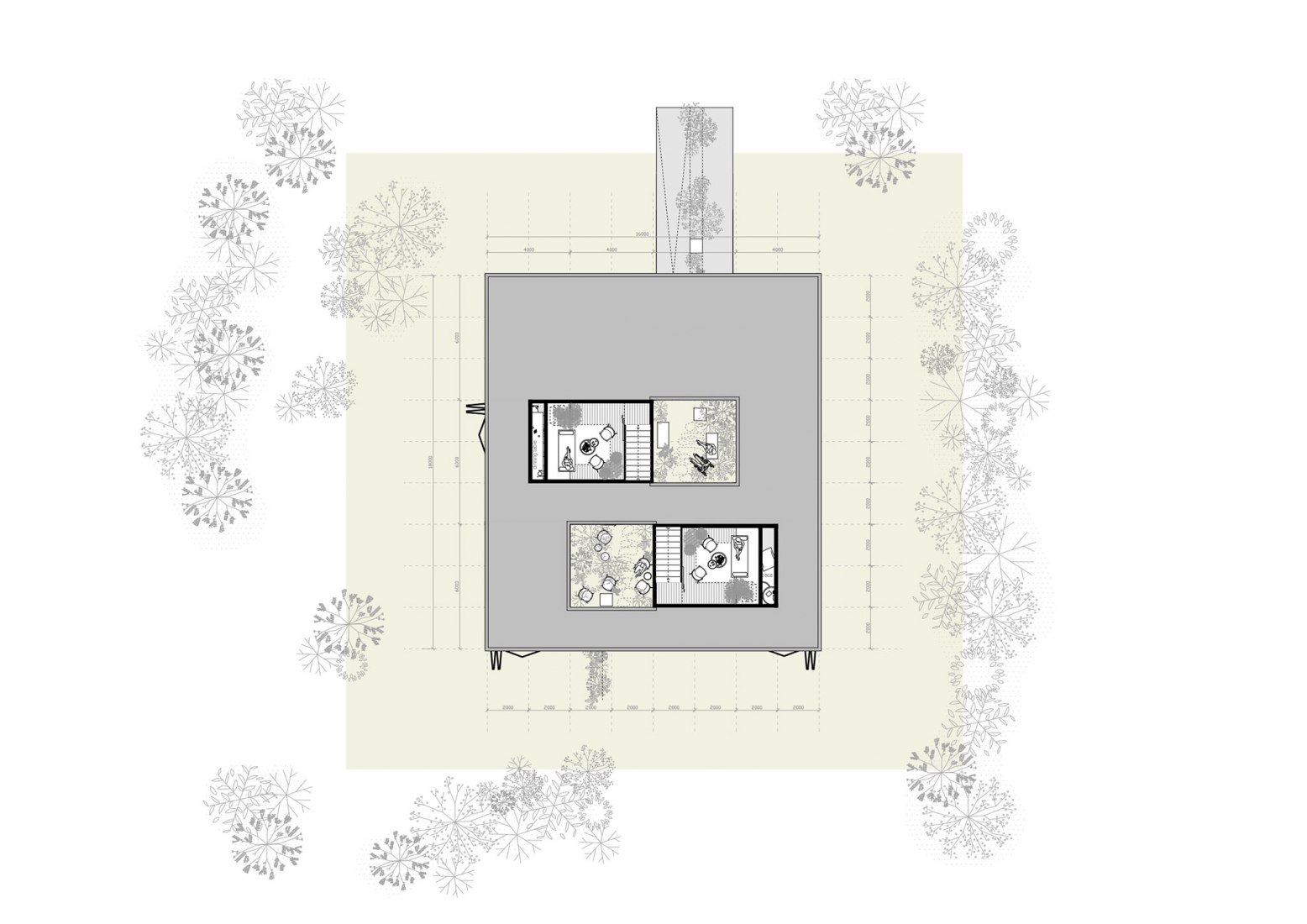 First floor plan. Warm Nest by Ark-shelter and ARCHEKTA.