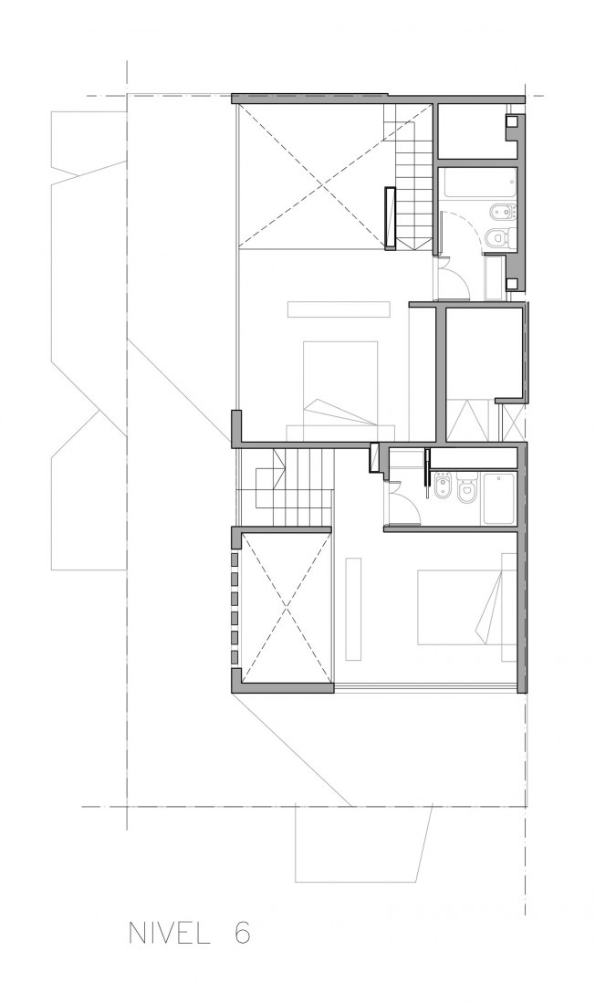 Plano de planta +6. Edificio M 5605 por Arqtipo.