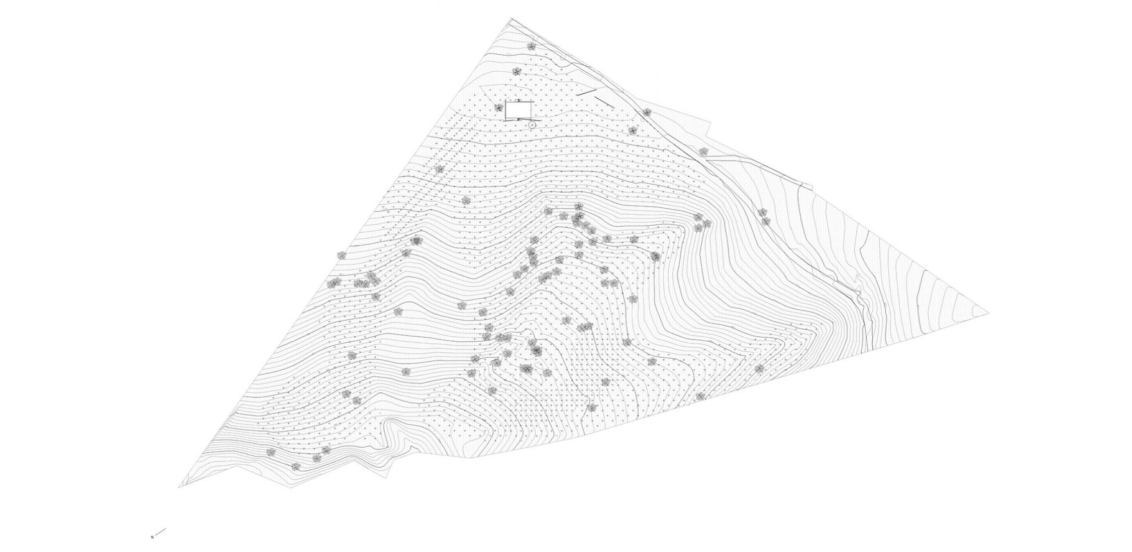 Plano de situación. Casa en Cunha por Arquipélago Arquitetos.