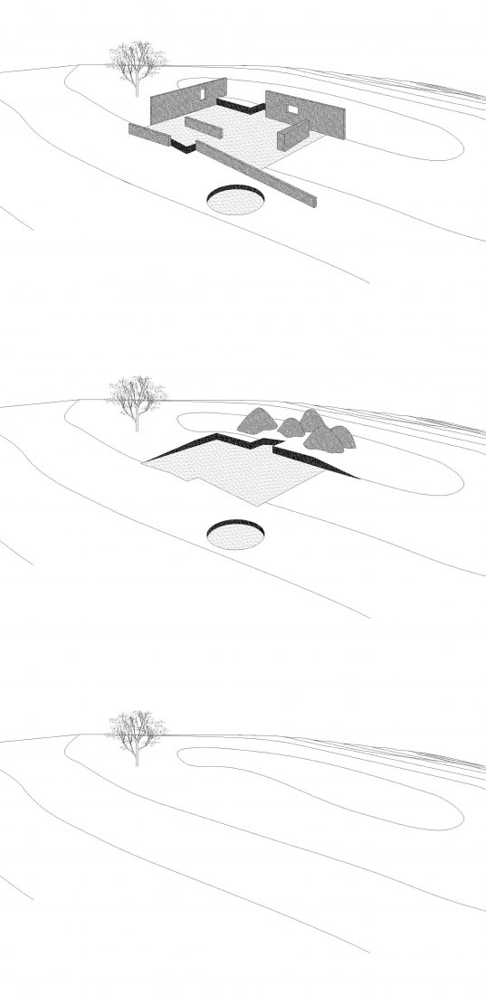 Axonométrica. Casa en Cunha por Arquipélago Arquitetos.