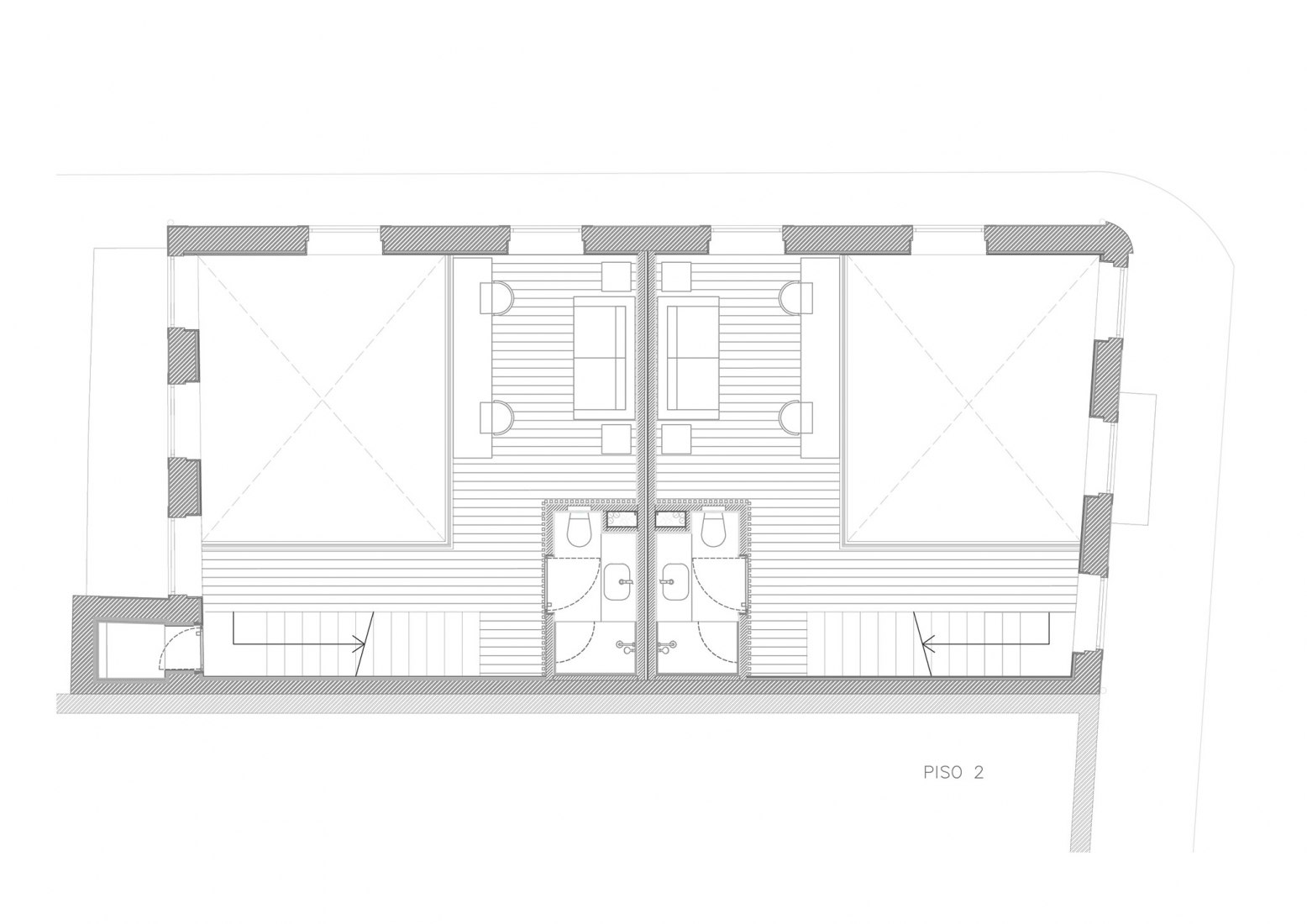 Planta segunda. Prédio Foz por As Arquitecto.