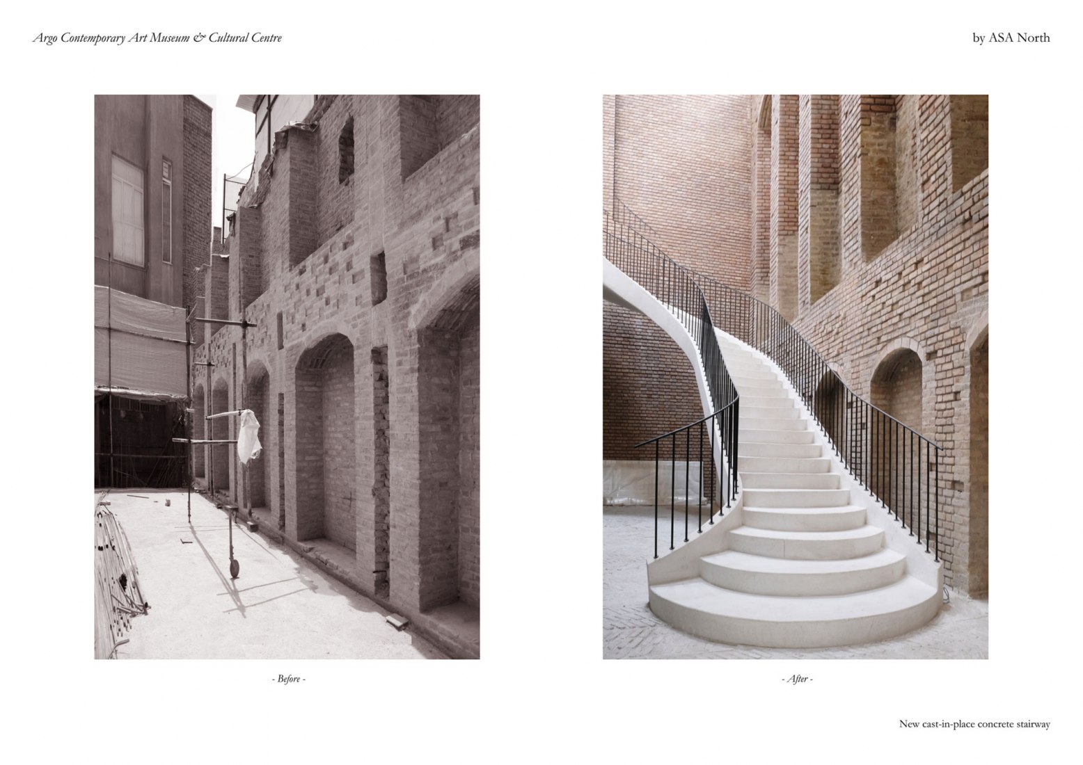 Before and after. Argo Contemporary Art Museum & Cultural Centre by Ahmadreza Schricker Architecture North - ASA North.