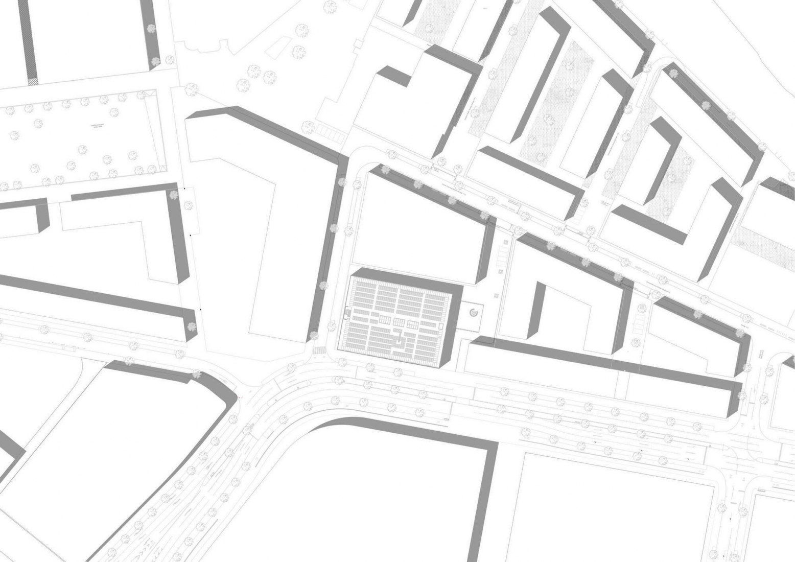 Plano de situación. Aparcamiento energético por asp Architekten.