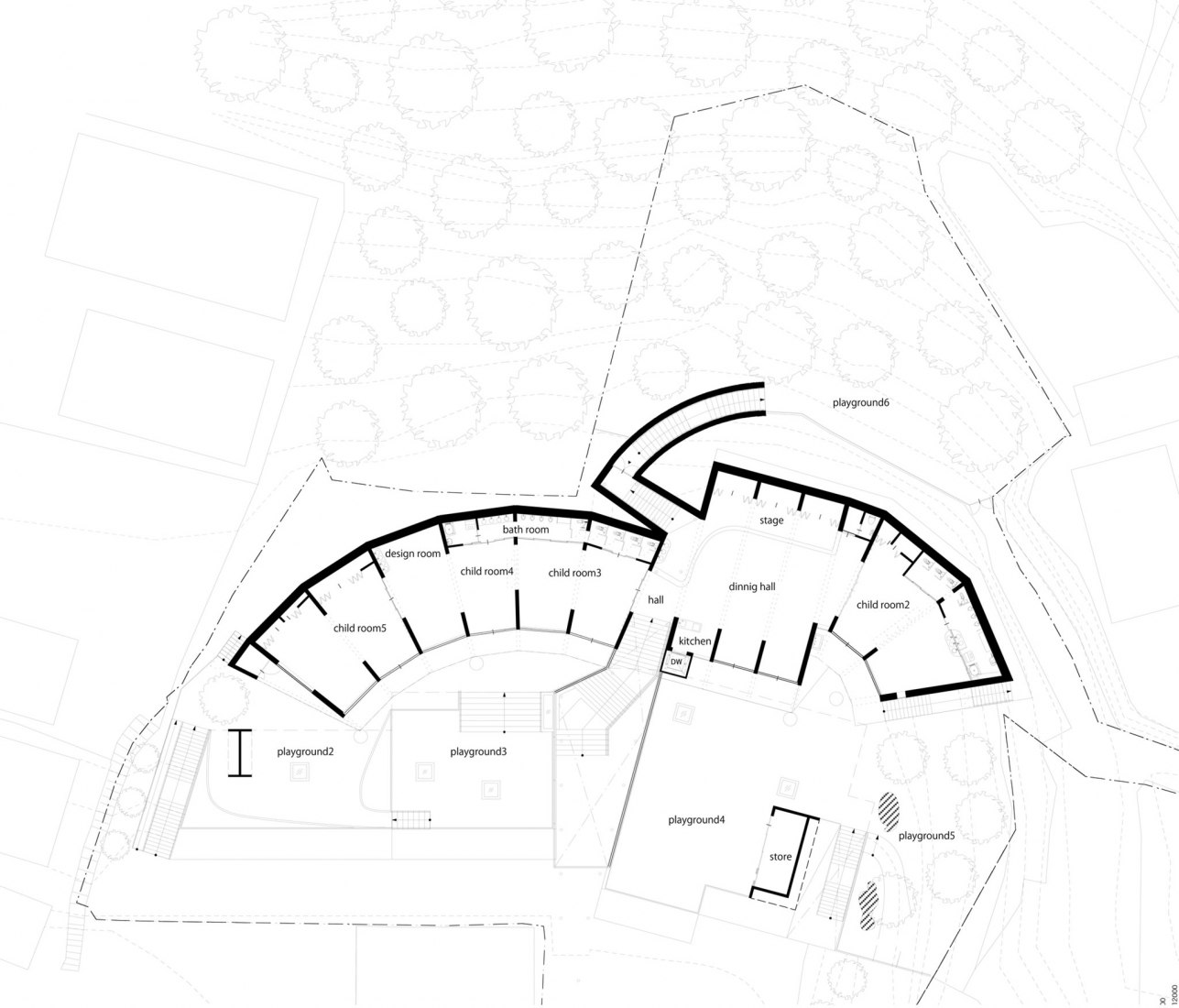 Second Floor Plan. Atago Nursery by Kei Sasaki / Intermedia.