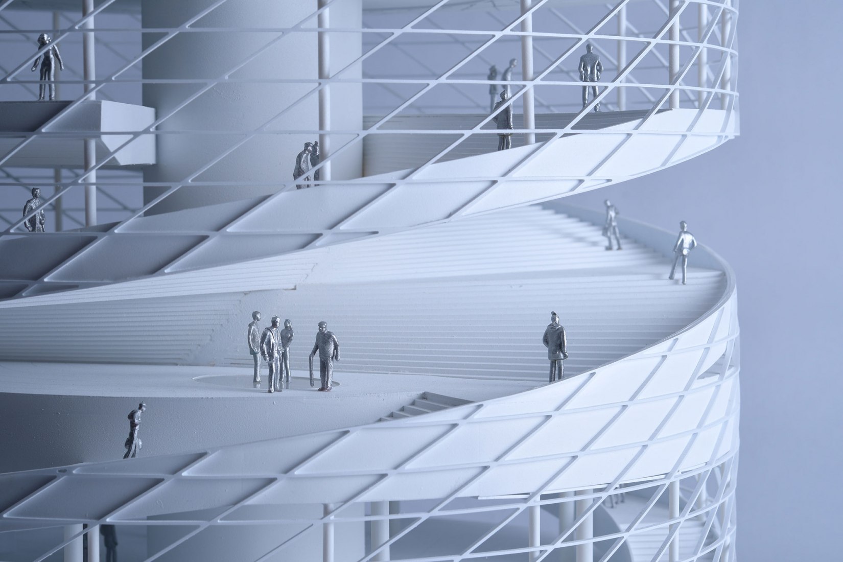 Maqueta. Heli-stage, el nuevo epicentro del complejo comercial CTC por Studio ATAH. Fotografía por Shiromio 