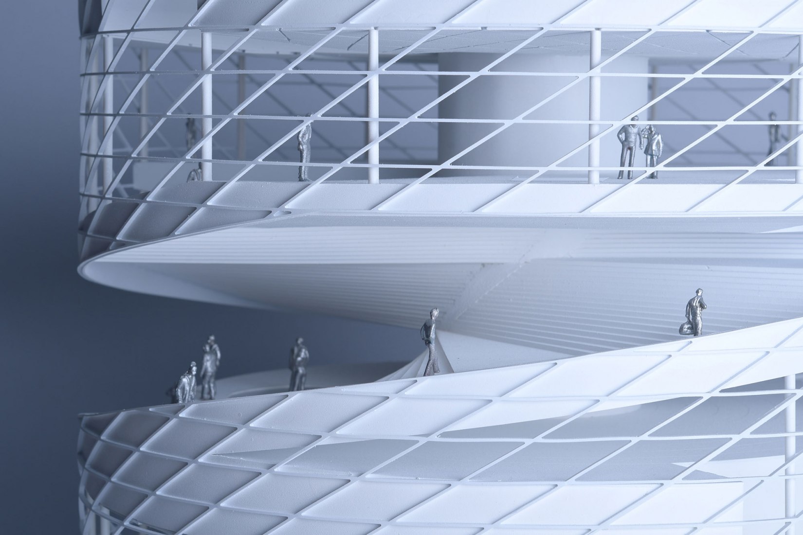 Maqueta. Heli-stage, el nuevo epicentro del complejo comercial CTC por Studio ATAH. Fotografía por Shiromio 