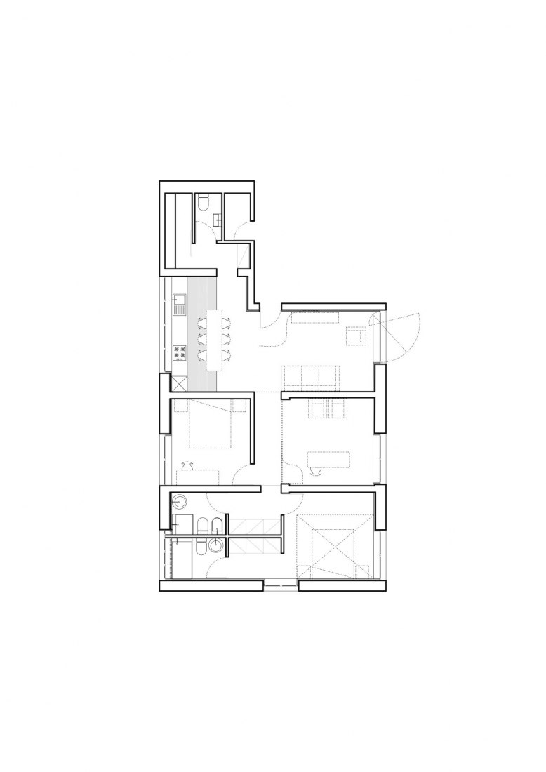 Ground floor plan (Current state). InStone by Atelier DRK