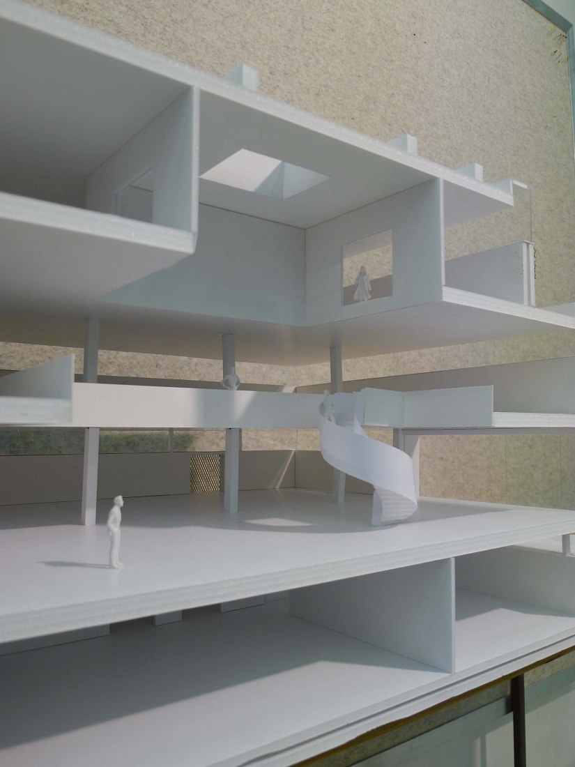 Maqueta. Transformación y ampliación de la Escuela de Artes Sint Lucas por Atelier Kempe Thill.